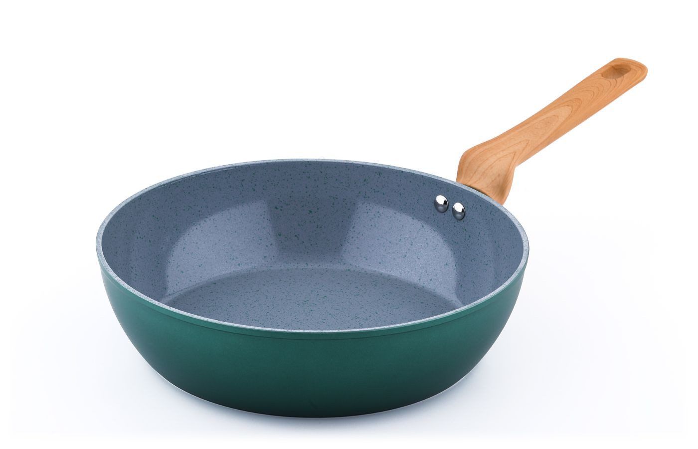 CS Koch-Systeme Schmorpfanne PURE, antihaftbeschichtet, grün, Aluminium (1-tlg), antihaftbeschichtet
