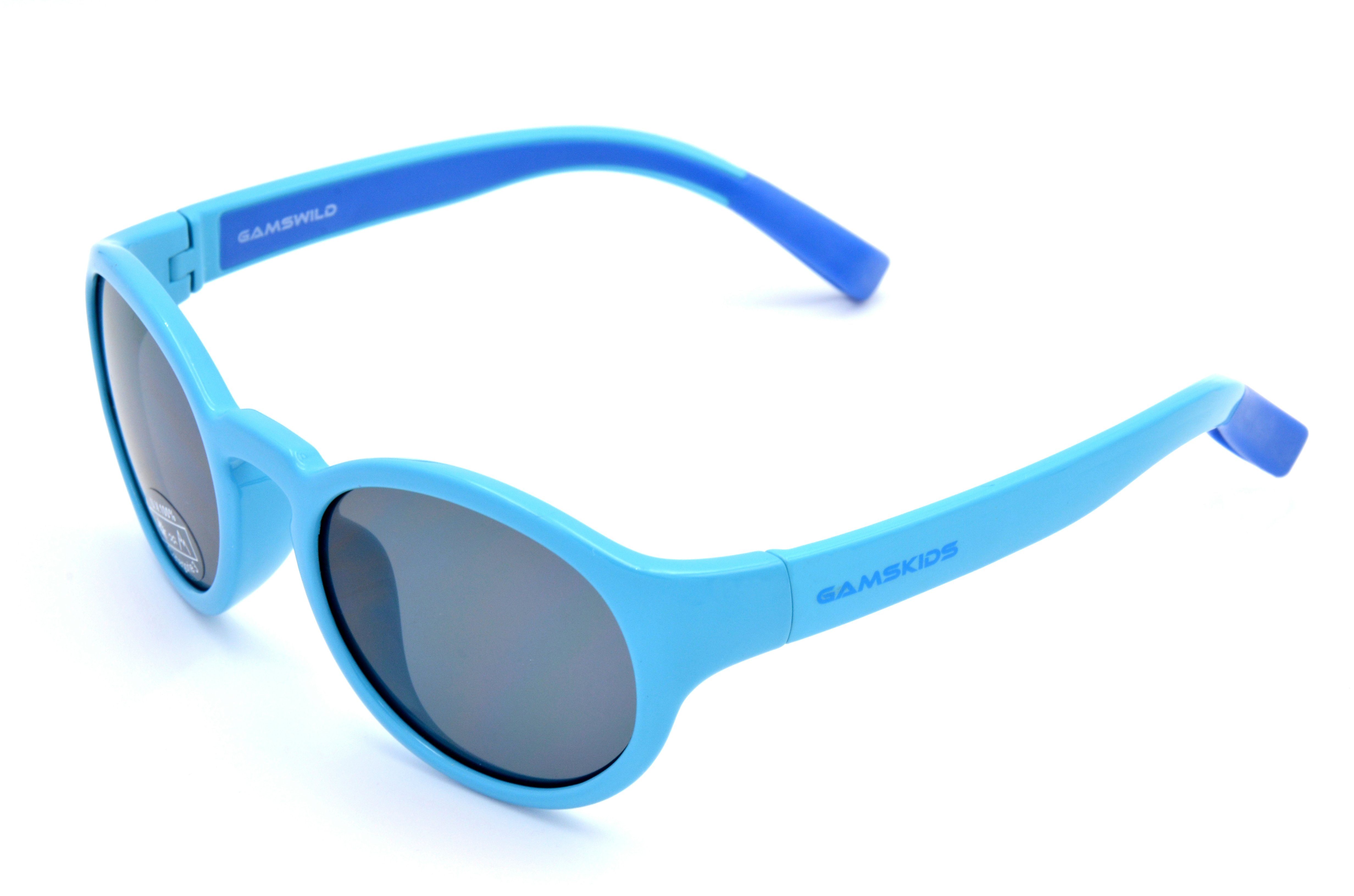 Gamswild Sonnenbrille UV400 GAMSKIDS Kinderbrille 5-10 Jahre Kleinkindbrille Mädchen Jungen kids Unisex Modell WK5417 in blau, grün, lila