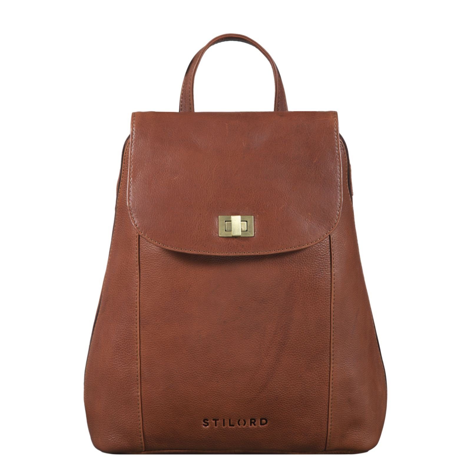 STILORD Cityrucksack "Victoria II" Lederrucksack Damen Vintage