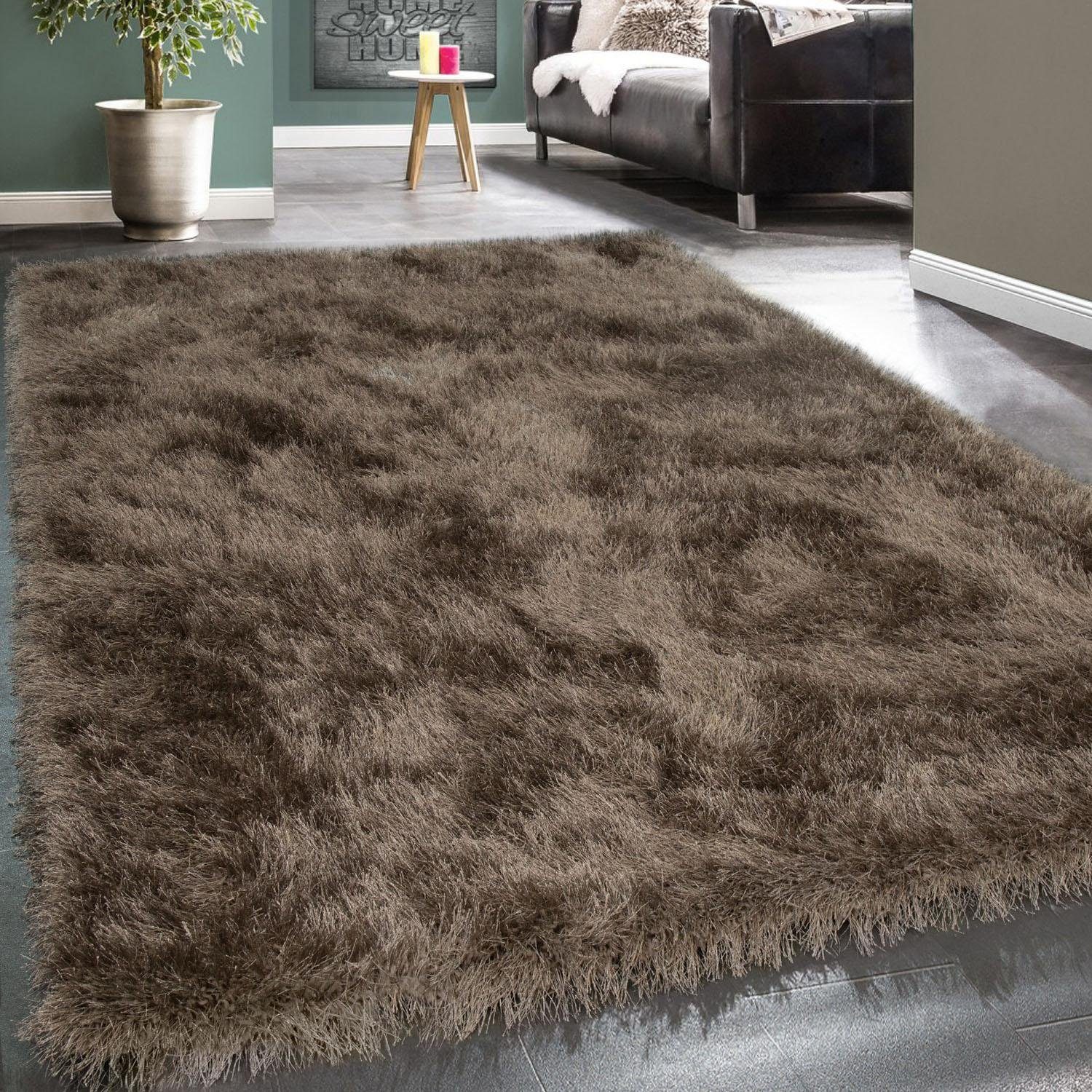 Paco Home Hochflor-Teppich Glamour 300, rechteckig, günstig online kaufen