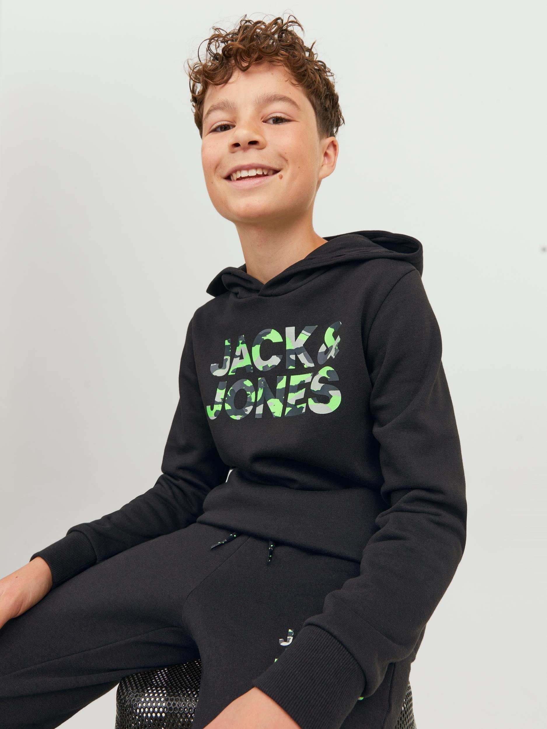 Junior Black Kapuzensweatshirt Jones SWEAT HOOD & JNR JJMILES Jack