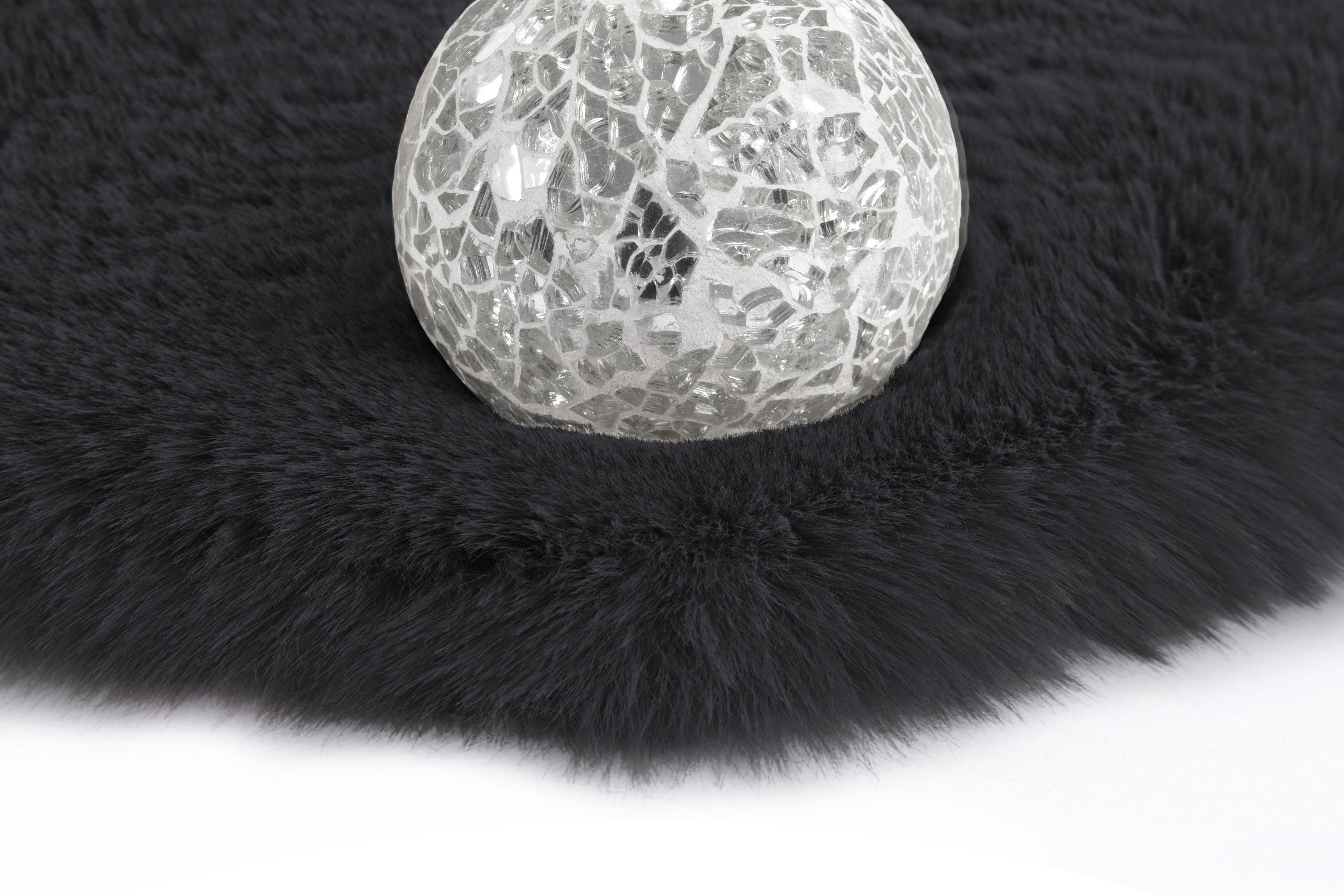 calo-deluxe Fellteppich Vogesen 212, rund, Höhe: 45 mm, Kunstfell, Wohnzimmer
