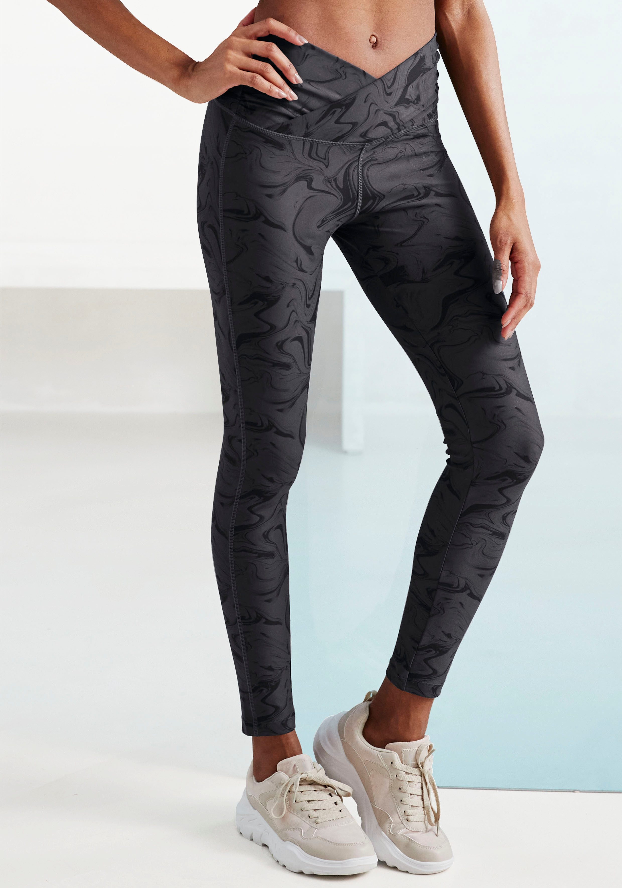 LASCANA ACTIVE Funktionsleggings Sportleggings im Allover-Druck günstig online kaufen