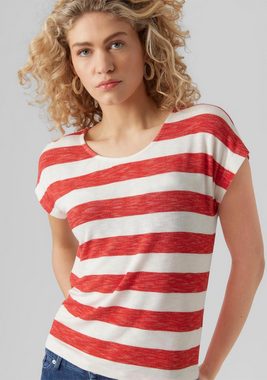 Vero Moda Kurzarmshirt VMWIDE STRIPE S/L TOP GA JRS NOOS