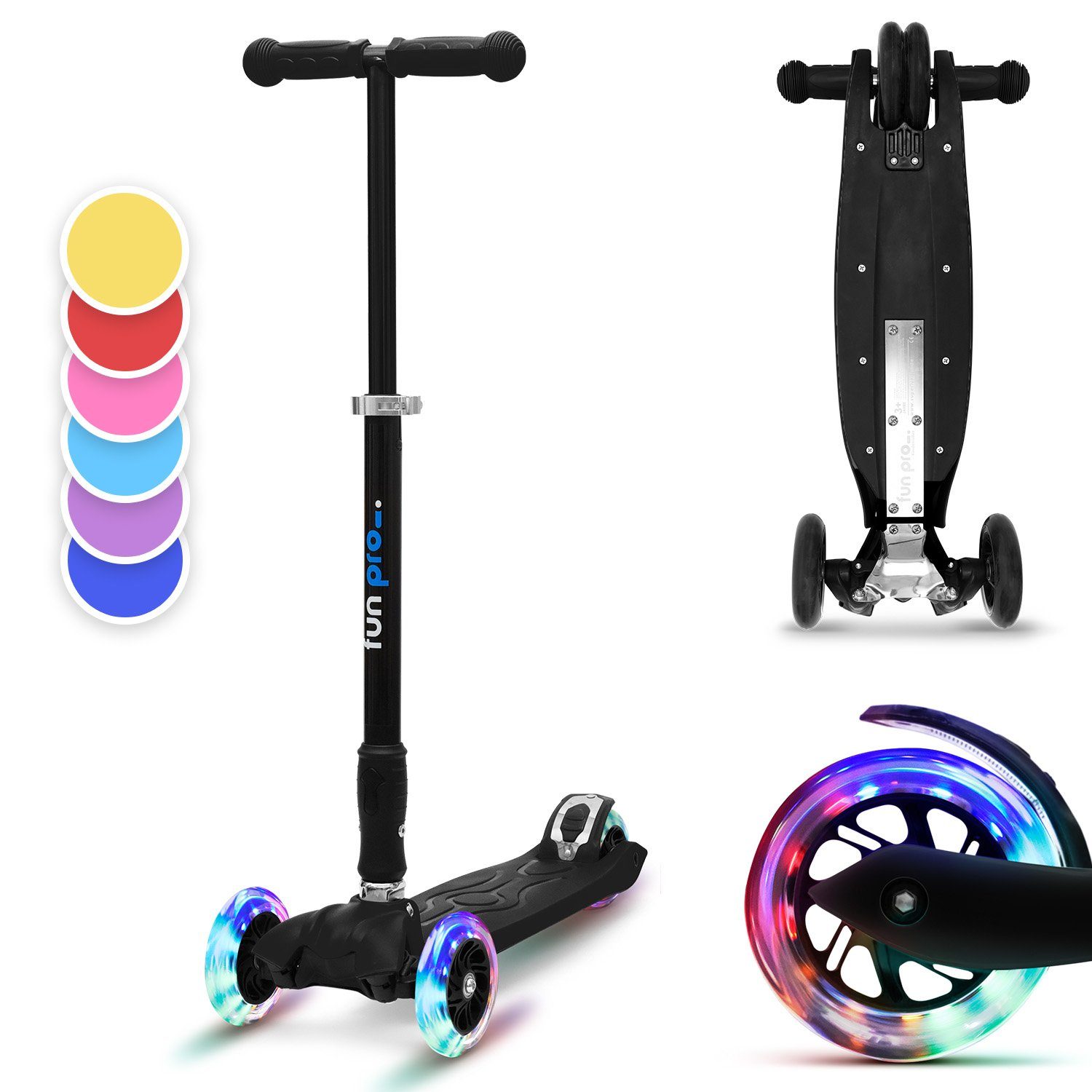 fun pro Cityroller fun pro TWO, Kick Scooter Roller Kinder - Stunt Tretroller Kinder klappbar