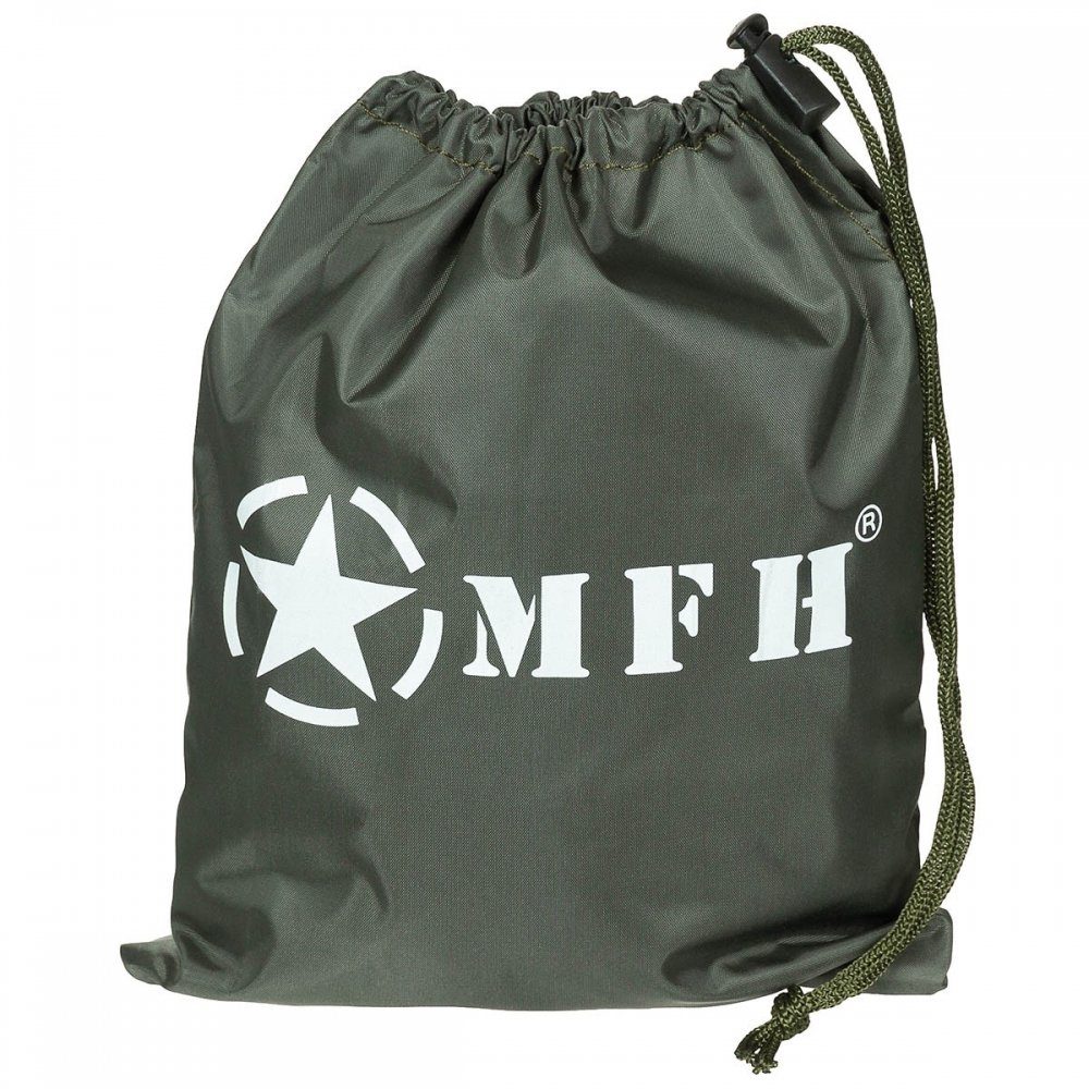 MFH Hängematte Hängematte, klein, oliv (Packung), leichte, kompakt verstaubare Netzhängematte