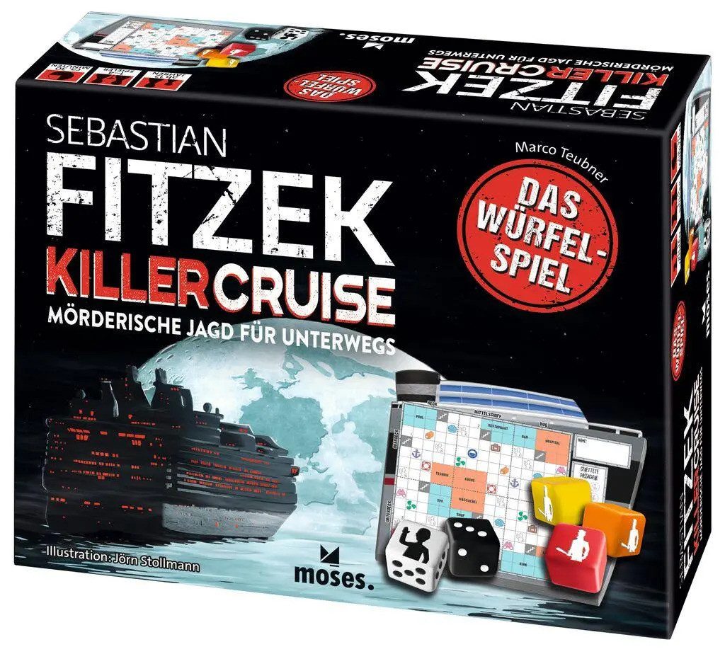 Moses. Verlag Spiel Sebastian Fitzek Killercruise - Das Würfelspiel