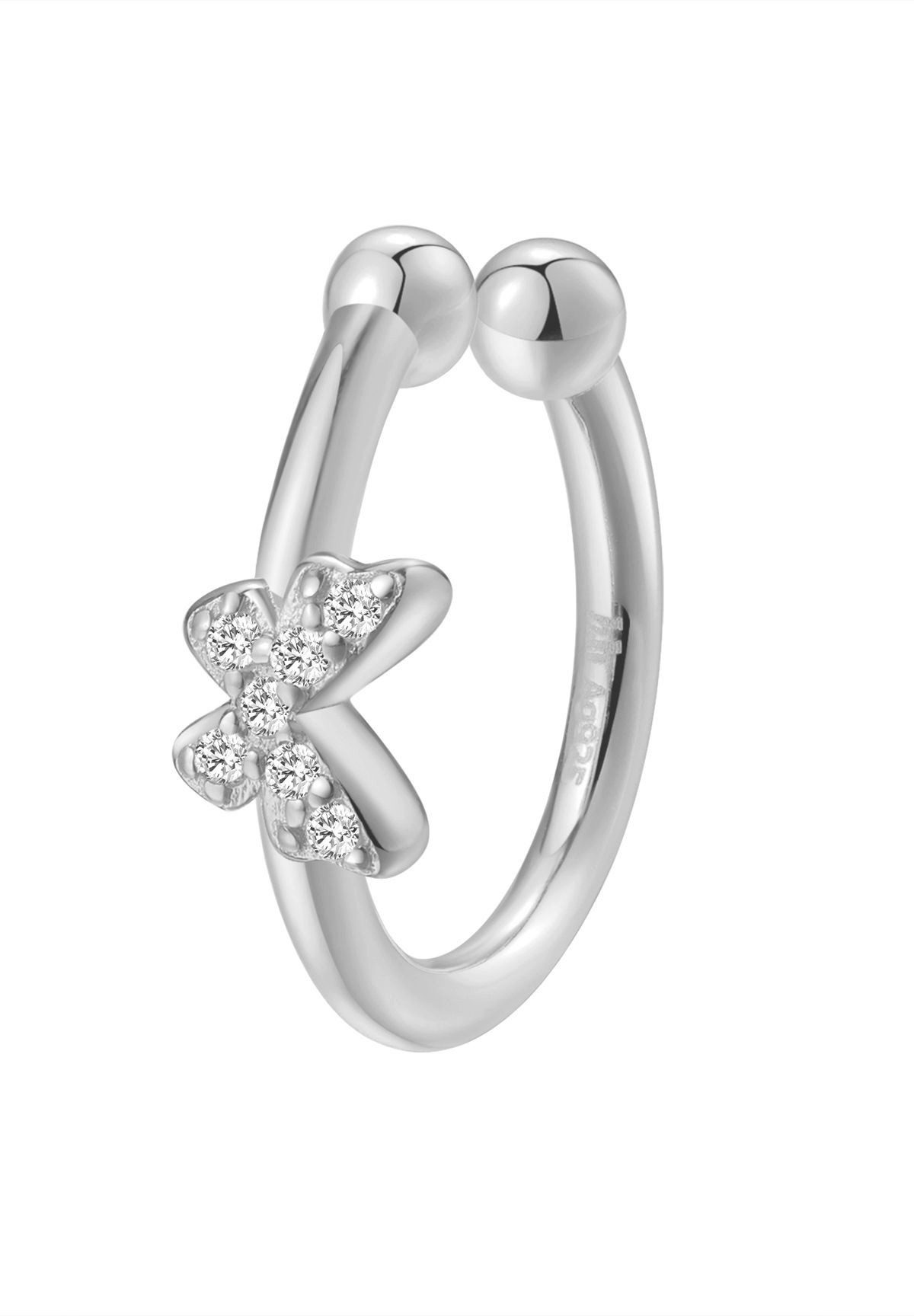Ohrklemme Flora & Fauna, aus 925 Silber vergoldet