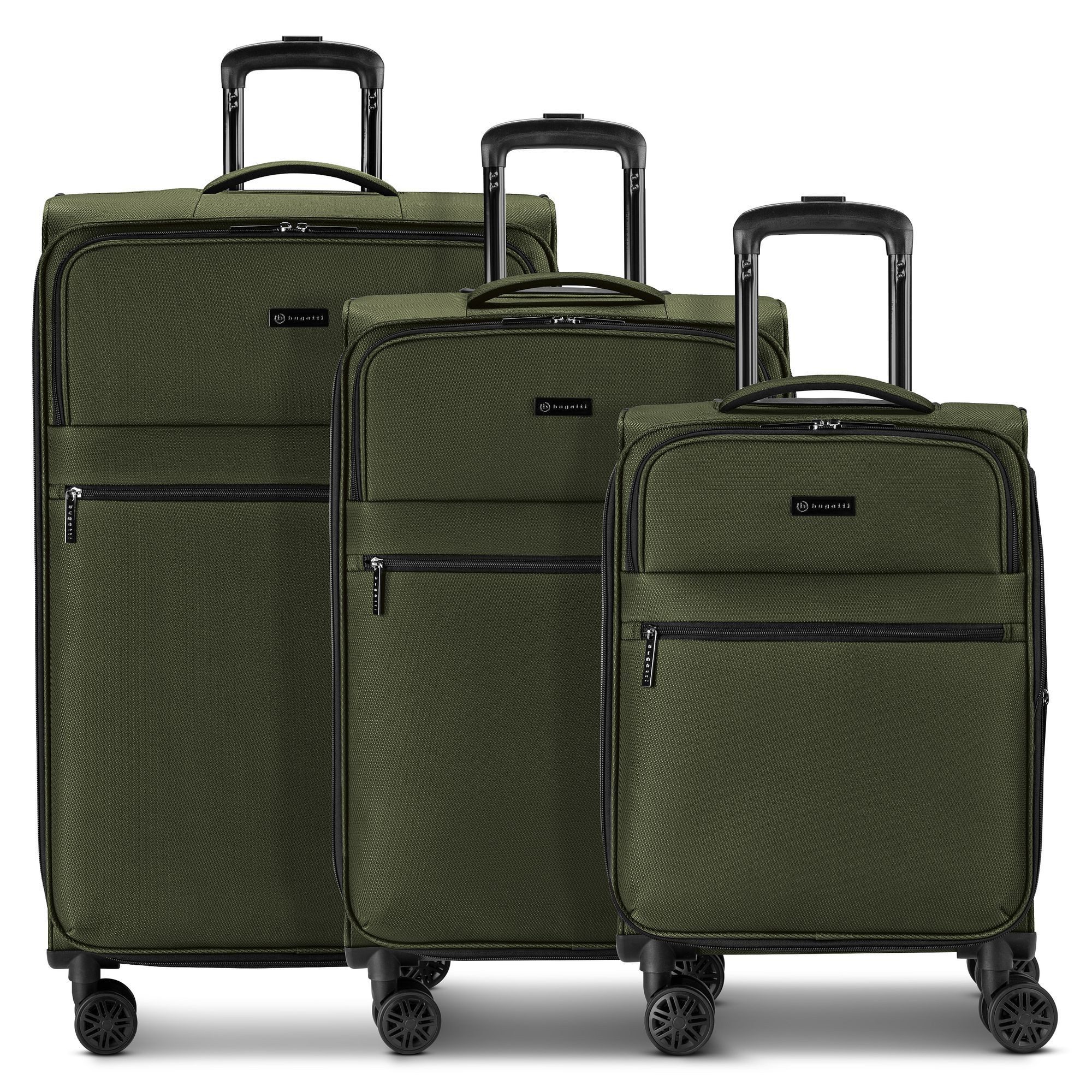 bugatti Trolleyset Valencia Soft, 4 Rollen, (3-teilig, 3 tlg), Polyester günstig online kaufen