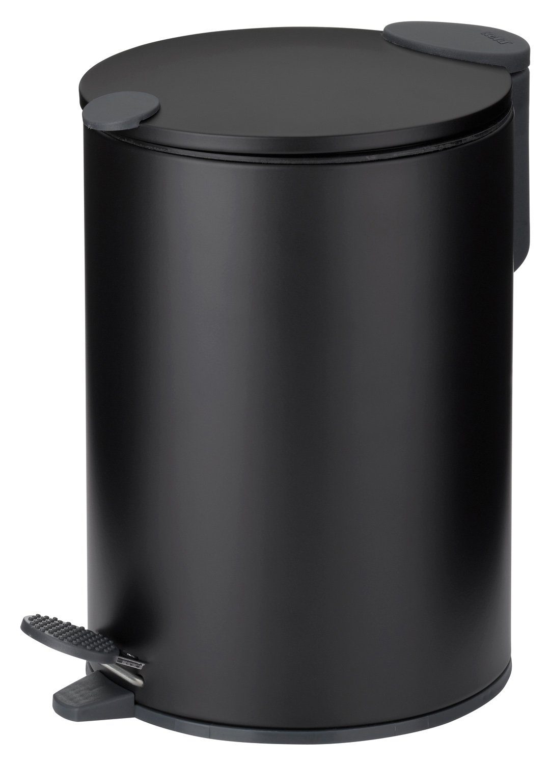 kela Kosmetikeimer MATS, Schwarz, mit Kunststoffeinsatz, 3 Liter, Silent-Close-Funktion
