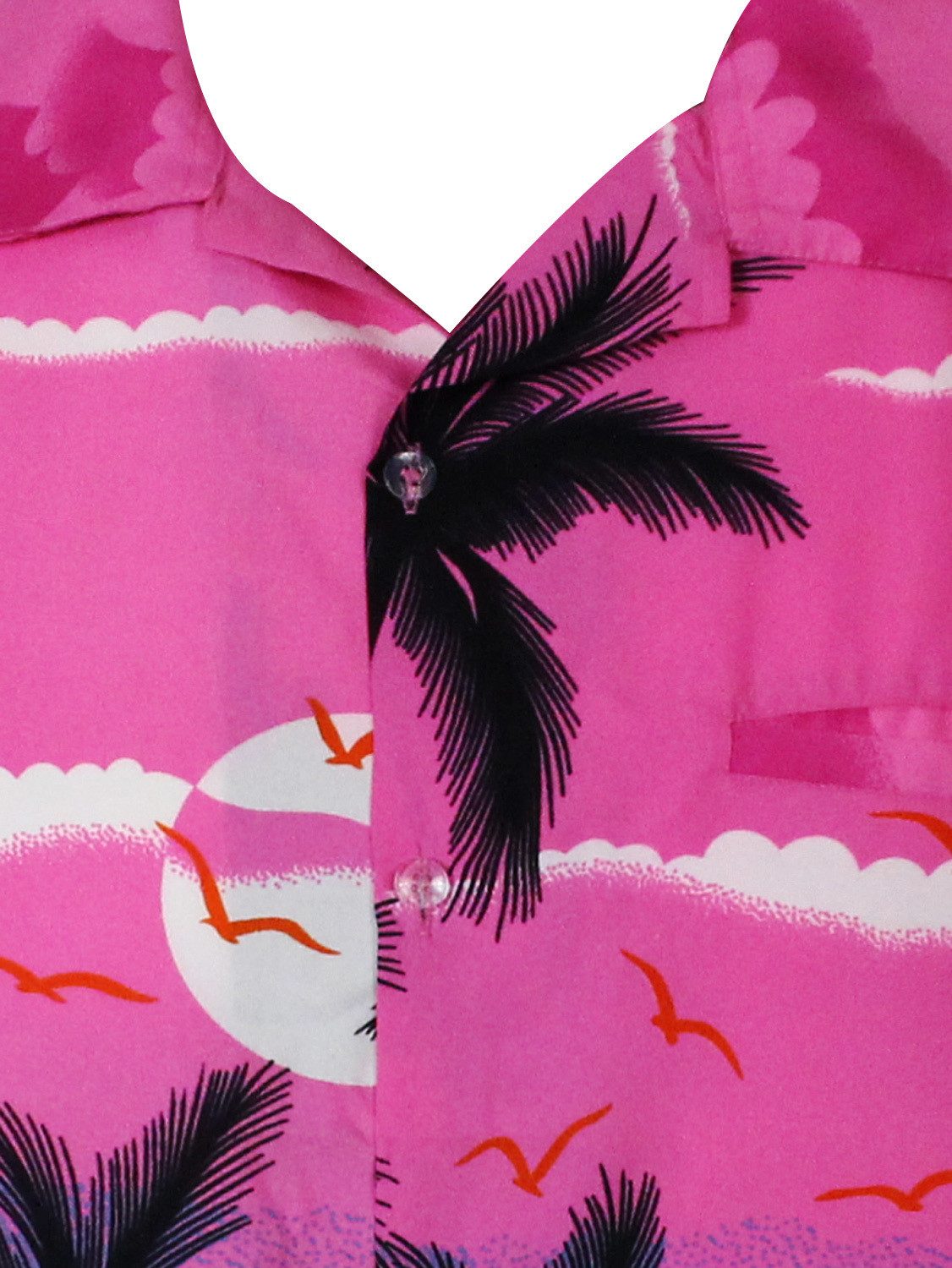 King Kameha Hawaiihemd Beach Eclectic Funky Hawaii-Hemd, Herren, Kurzarm, Front-Tasche