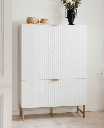 Finori Highboard Highboard Edinburgh, weiß matt