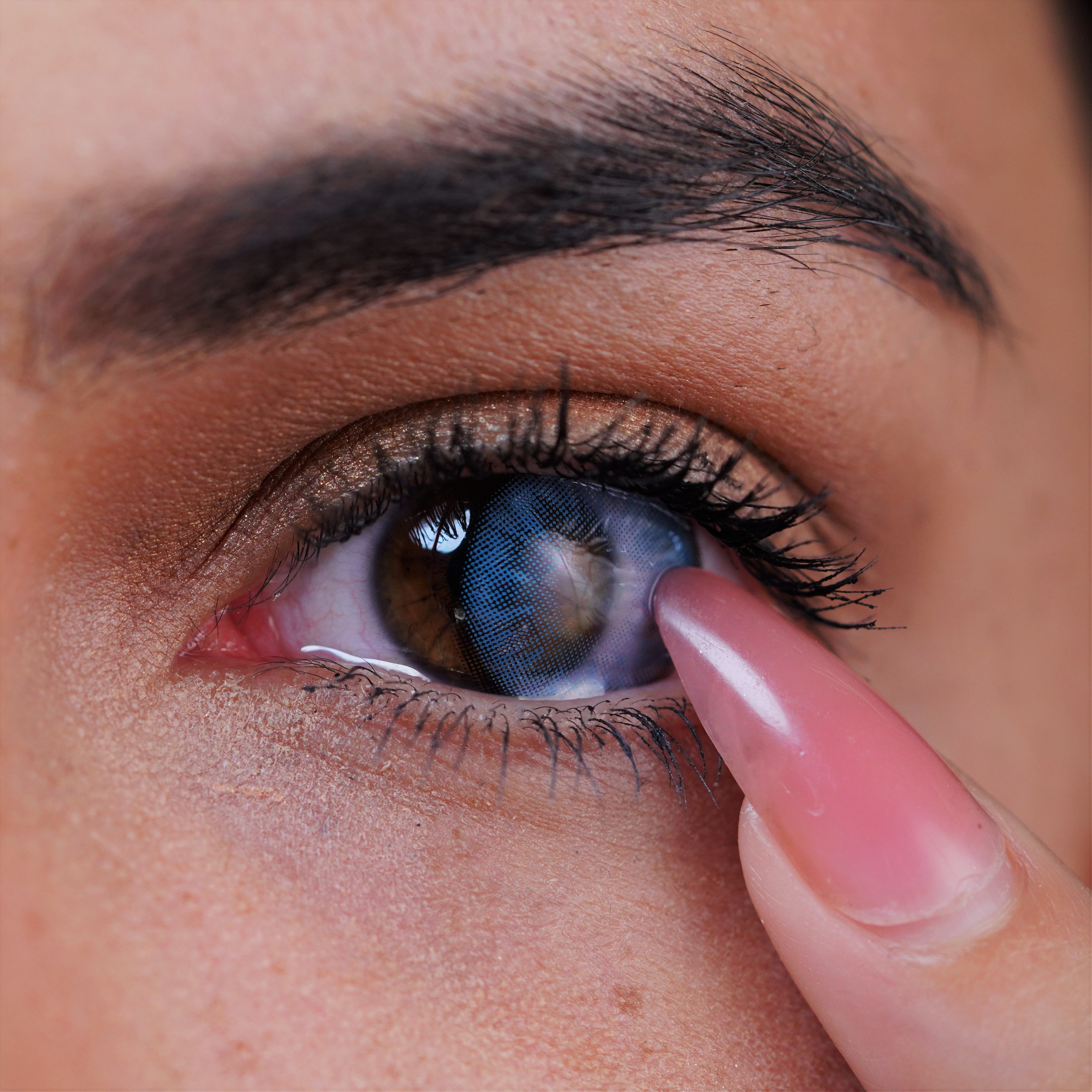 Charmiga Jahreslinsen Farbige Kontaktlinsen blau, 6-Monatslinsen, Diamond Pacific Blue