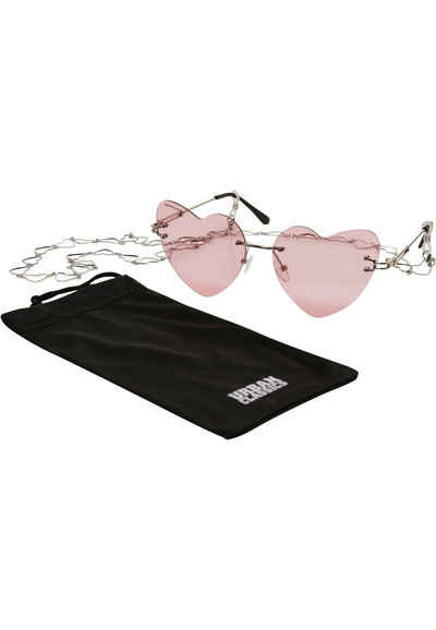 URBAN CLASSICS Sonnenbrille Urban Classics Unisex Sunglasses Heart With Chain