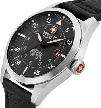 Swiss Military Hanowa Quarzuhr LEAD RANGER, SMWGN0001201, Armbanduhr, Herrenuhr, Schweizer Uhr, Swiss Made, Datum, Saphirglas