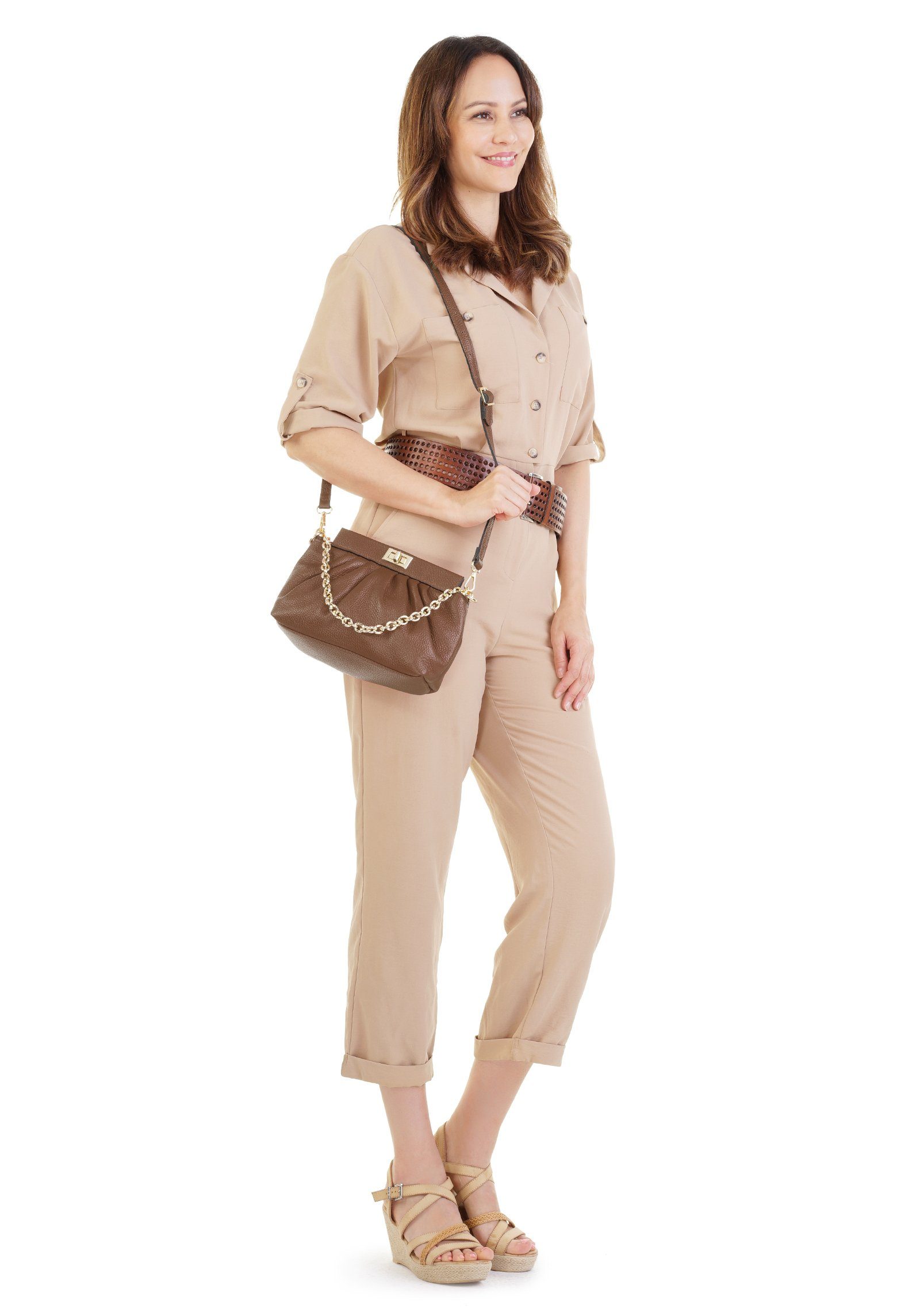 Cluty Umhängetasche, echt Leder, Made in Italy günstig online kaufen