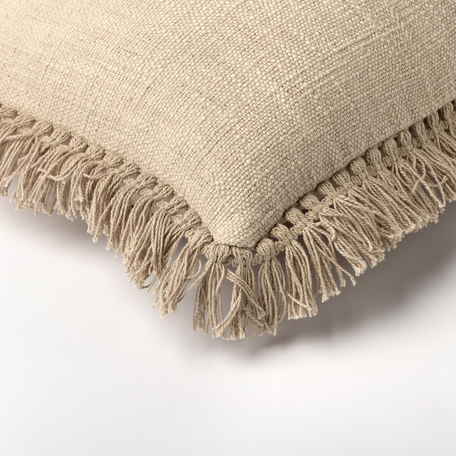 Dutch Decor Kissenhülle Uni 'Jonna' 45 x 45 cm, Mit Fransen – Bild 3 von 3