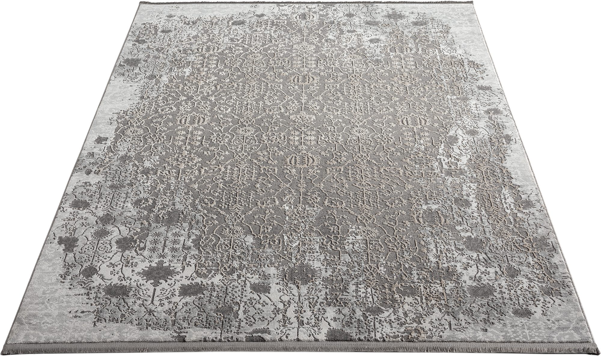 Delhi 120 x 170 cm Noi Schwarz und Weiß ATMOSPHERA Deko-Teppich aus Baumwolle 
