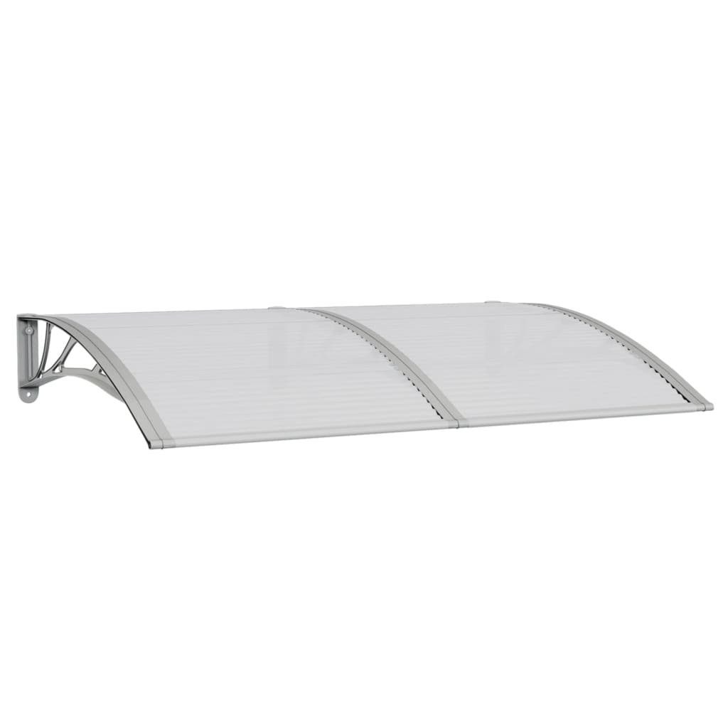 vidaXL Vordach 150 x 100 cm Vordach Grau 150x100 cm Polycarbonat wetterfest für Einga
