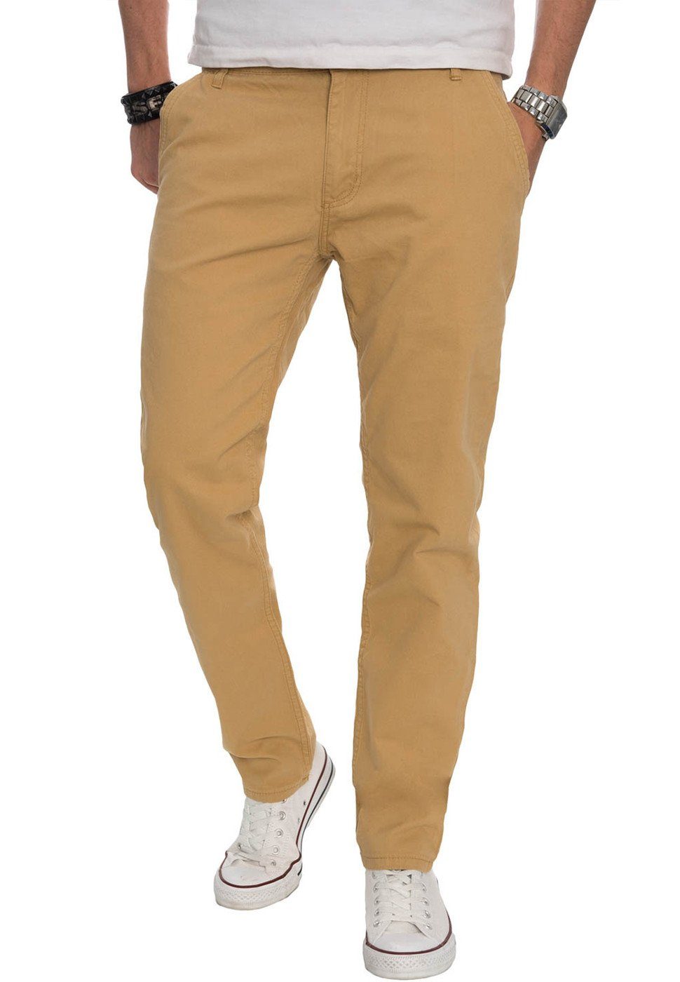 Alessandro Salvarini Chinohose A. Salvarini Herren Designer Chino Stoff Hos günstig online kaufen