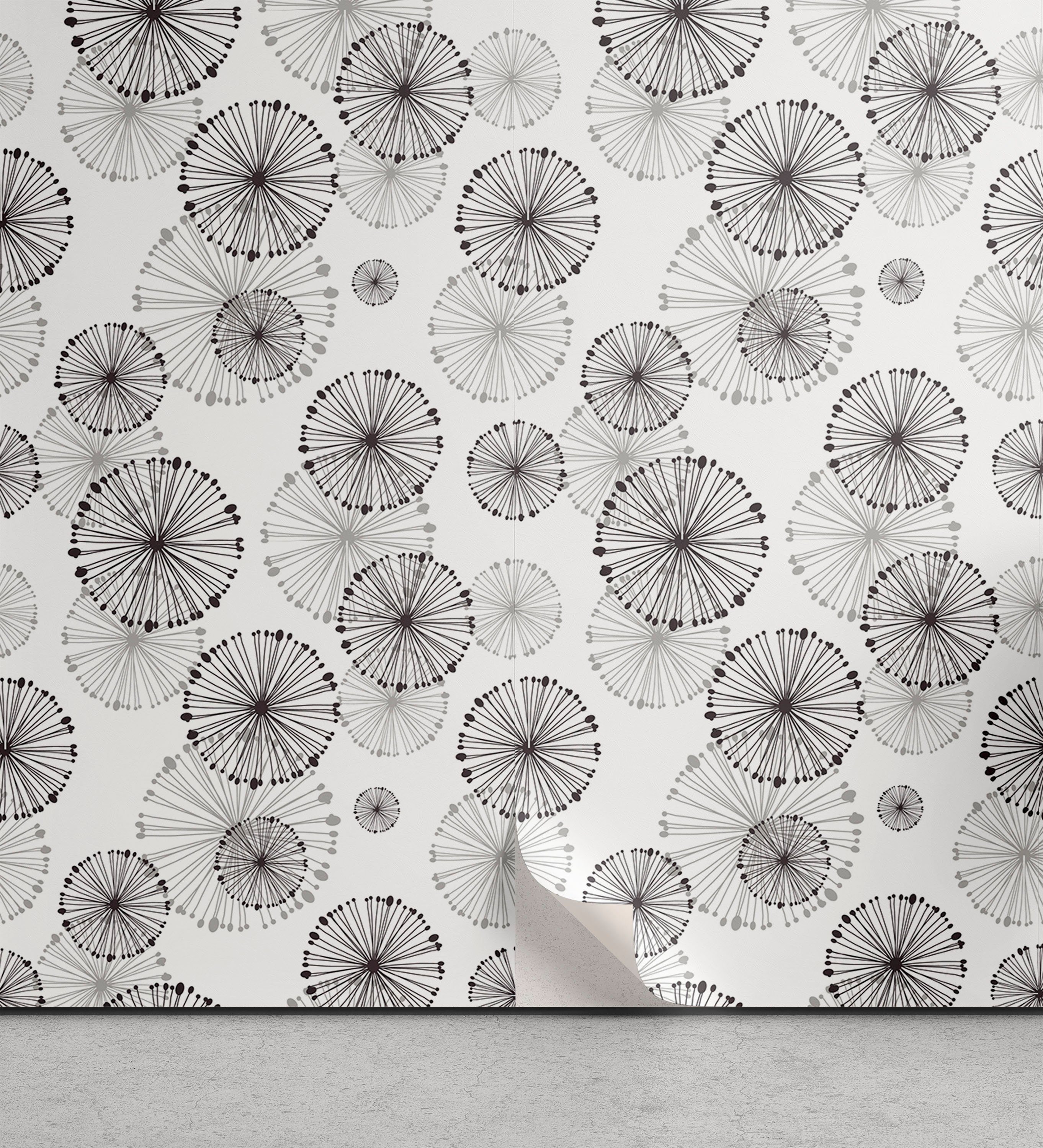 Wohnzimmer Küchenakzent, Vinyltapete Abstrakt Löwenzahn-Motiv selbstklebendes Abakuhaus