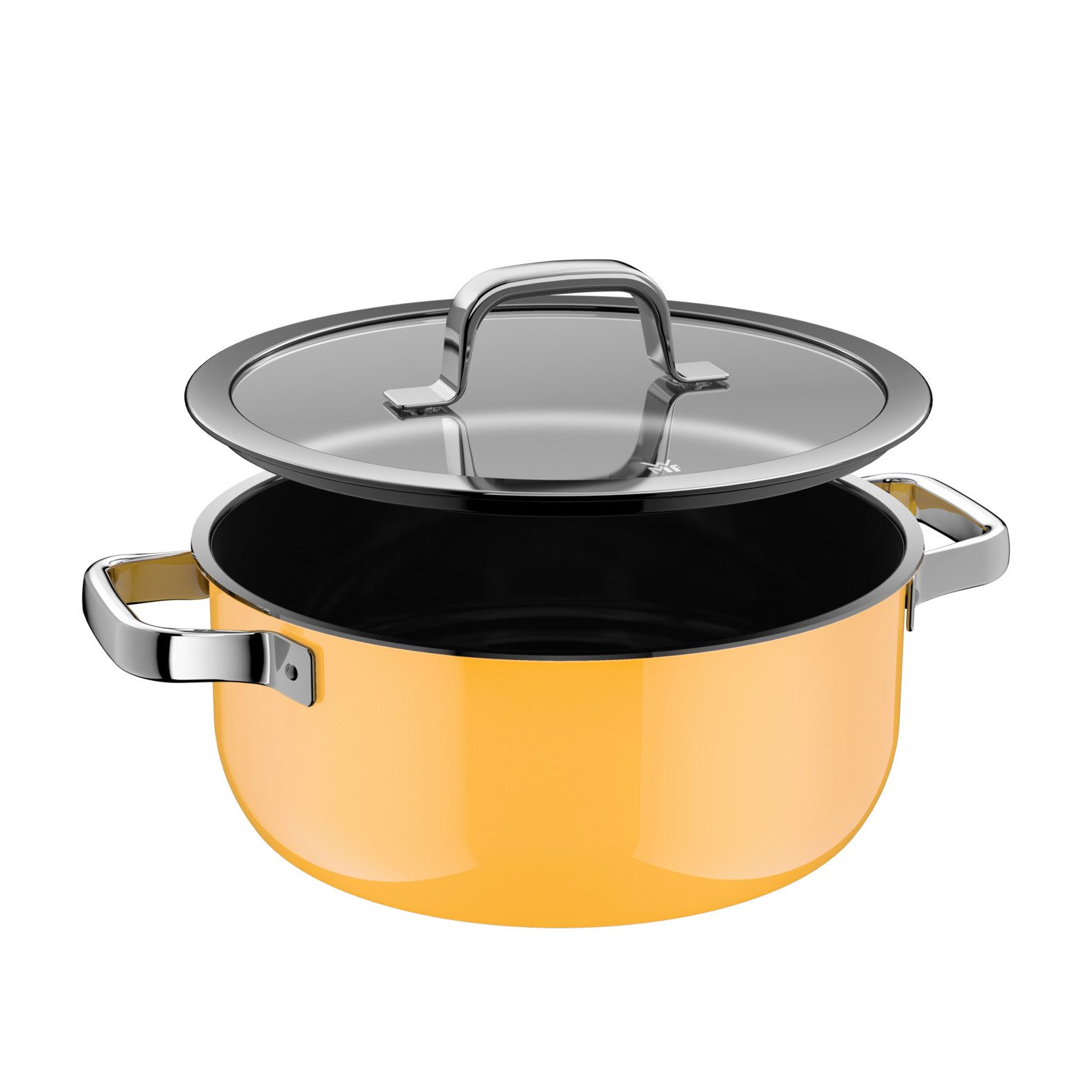 WMF Bratentopf Fusiontec Mineral Pro, Bratentopf mit Deckel, 24 cm, Mango Yellow, Fusiontec (Induktionsgeeignet, 1-tlg., 24 cm), Made in Germany