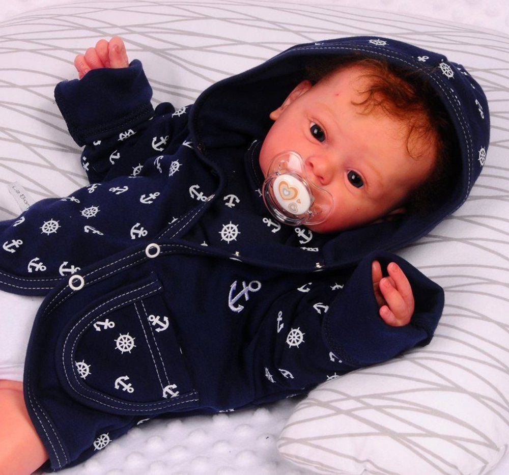 La Bortini Sweatjacke Baby Jacke leichtes Jäckchen 50 56 62 68 74 80 86 92,  Jacke mit Kauze und Druckknöpfen