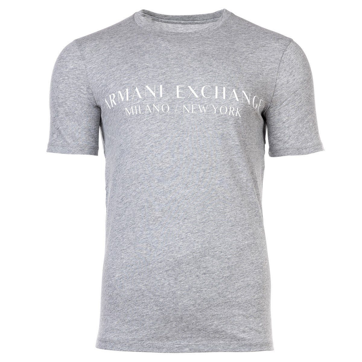 ARMANI EXCHANGE T-Shirt Herren T-Shirt - Schriftzug, Rundhals, Cotton Grau | T-Shirts