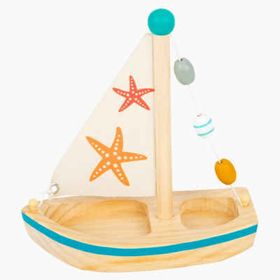 Small Foot Kinderspielboot Segelboot Seestern, nachhaltige Badespielzeug-Alternative zu Plastik