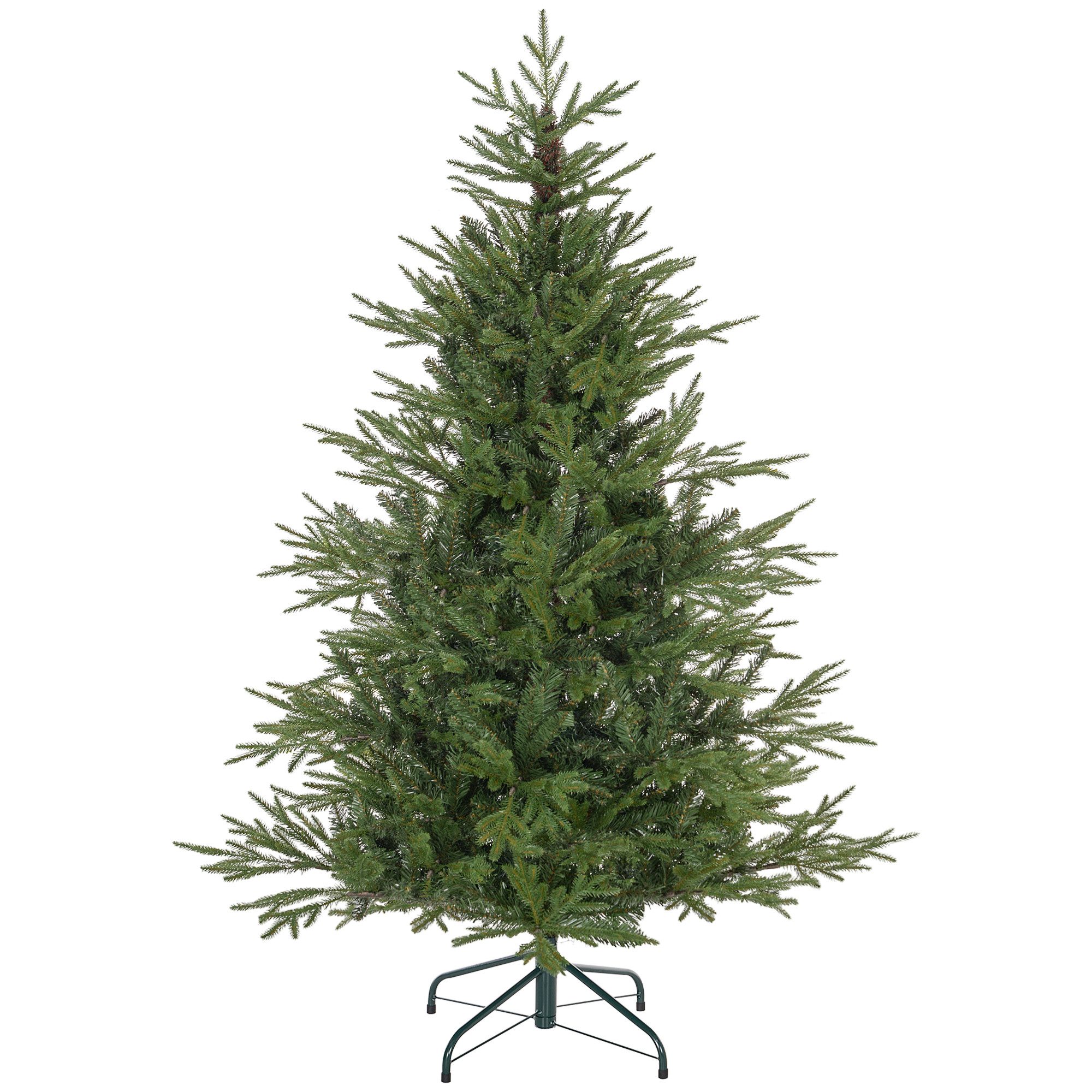 HOMCOM Künstlicher Weihnachtsbaum Christbaum mit 1724 Zweigen, Tanne, 95cm x 95cm x 150cm