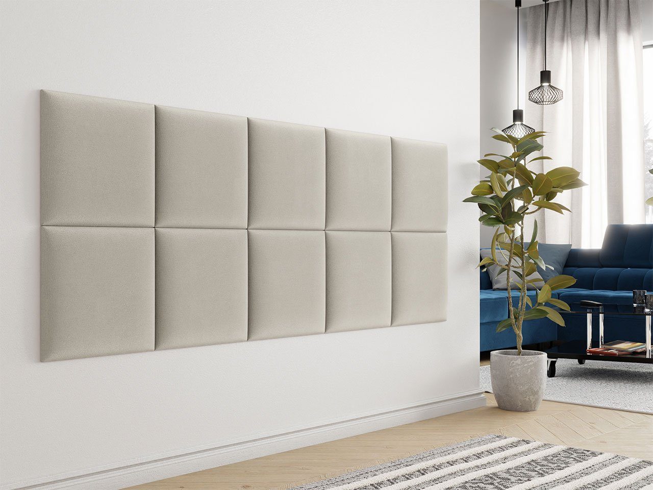 MIRJAN24 Wandpaneel Pag 42x42, Gepolstert Wandpaneel mit 3D-Effekt, Wanddek günstig online kaufen