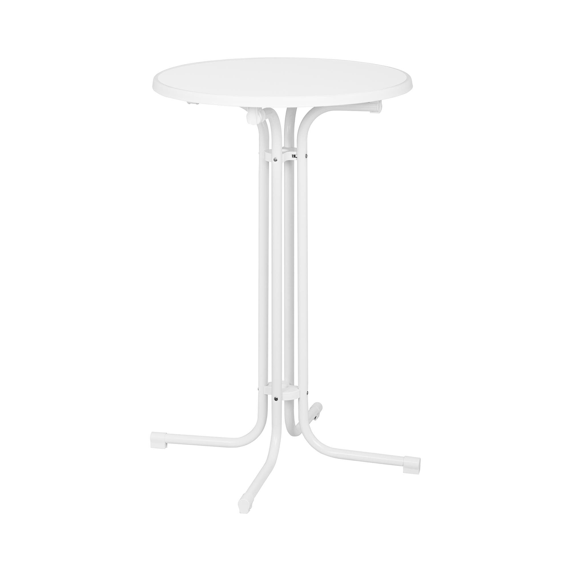 Bistrotisch Ø 70 cm Stehtisch klappbar Bistro Tisch Bartisch Gastro rund weiß