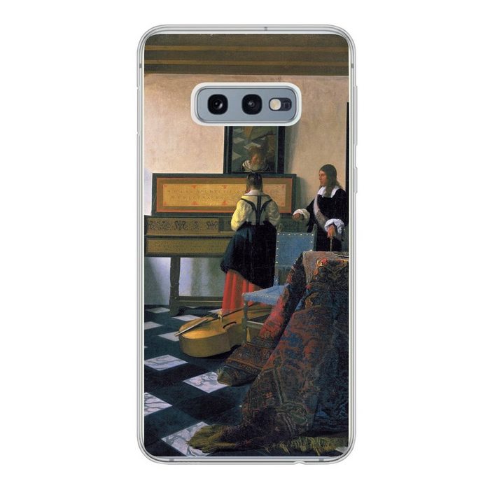 MuchoWow Handyhülle Die Musikstunde - Johannes Vermeer Phone Case Handyhülle Samsung Galaxy S10e Silikon Schutzhülle