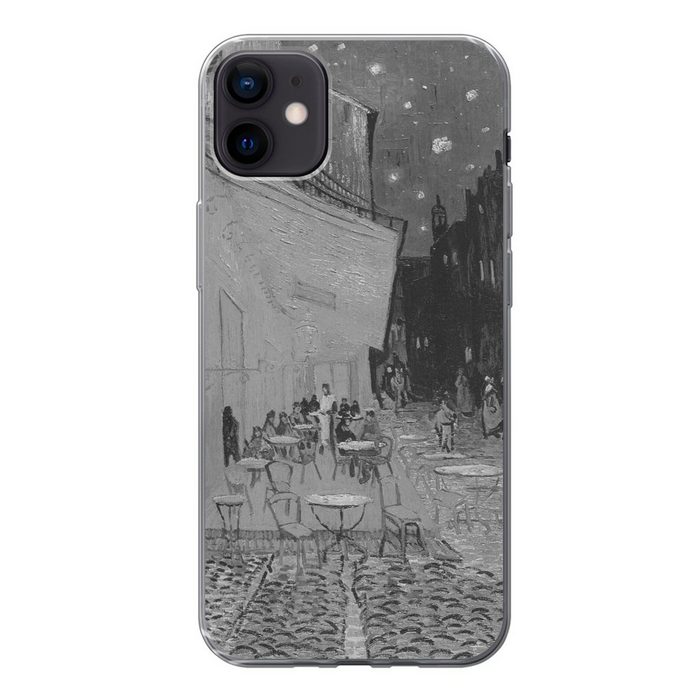 MuchoWow Handyhülle Die kleine Straße - Vincent van Gogh - Schwarz und weiß Handyhülle Apple iPhone 12 Mini Smartphone-Bumper Print Handy