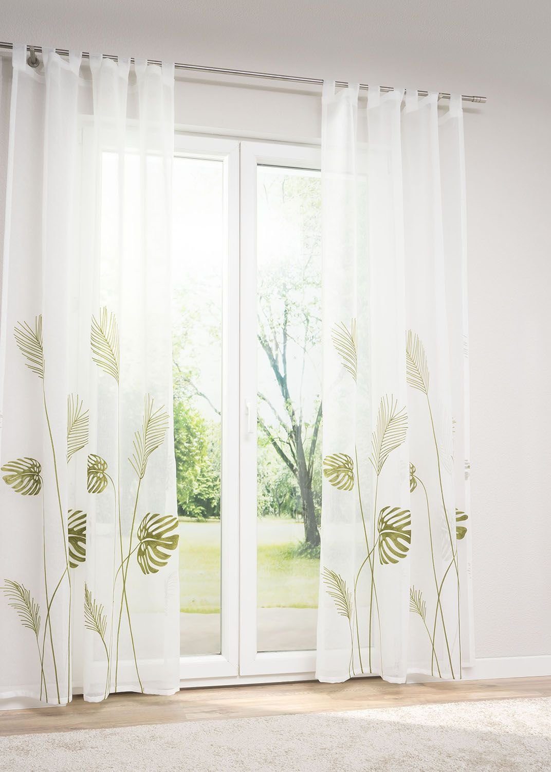 LYSEL® Vorhang Pflanzenreich (1 St), transparent, HxB 245x140cm günstig online kaufen