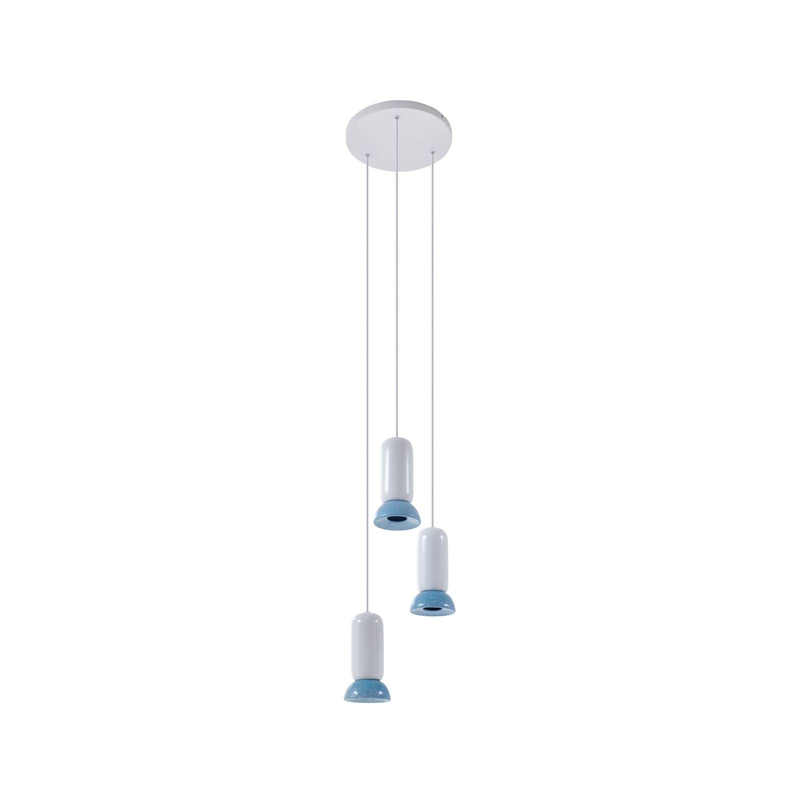 Lindby Hängeleuchte Kerimi, Keramik Weiß IP20, 3 x 10 W LED