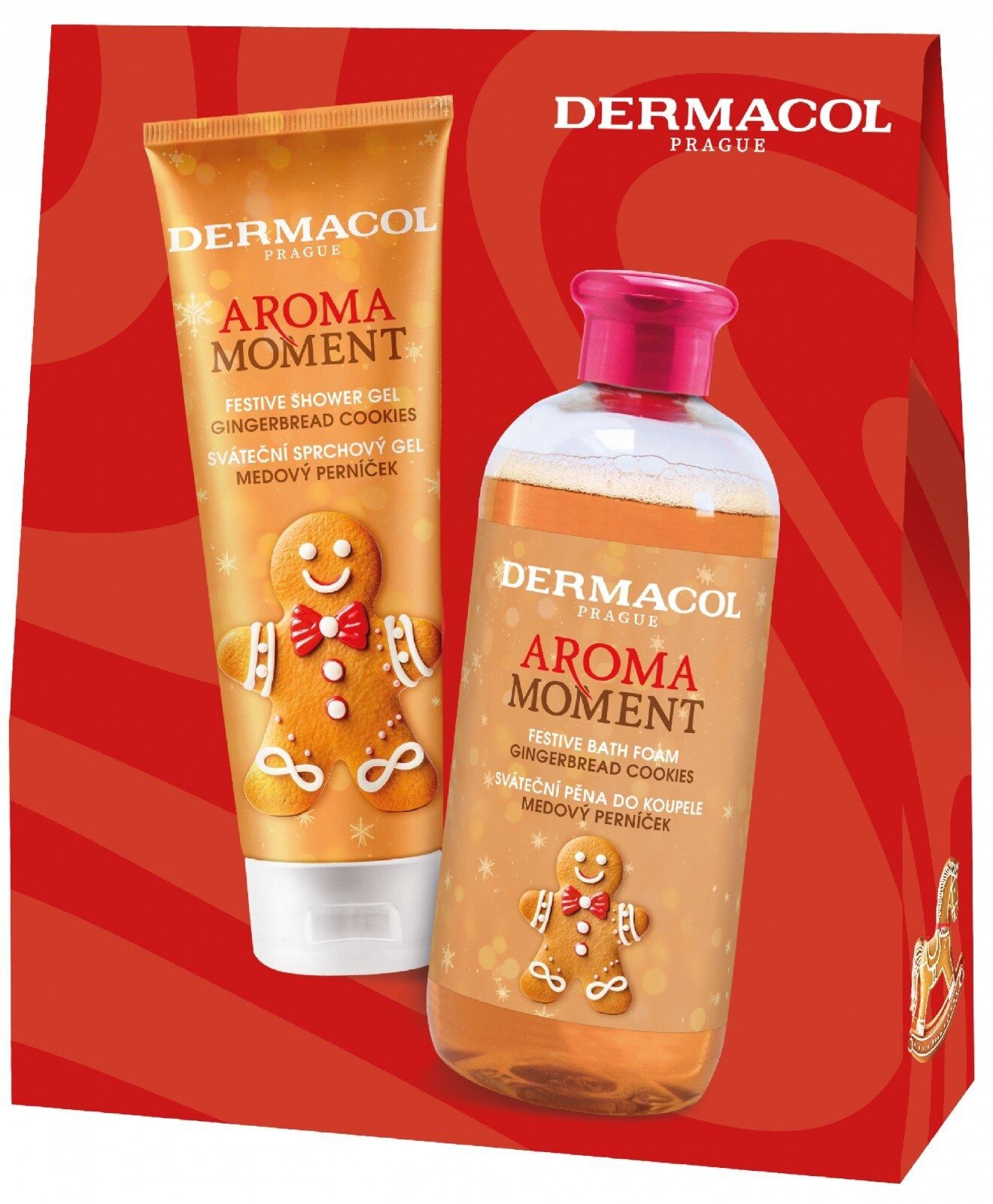 Dermacol Hautreinigungs-Set Aroma Moment DUSCHGEL Lebkuchenplätzchen 250ml + Badeschaum 500ml