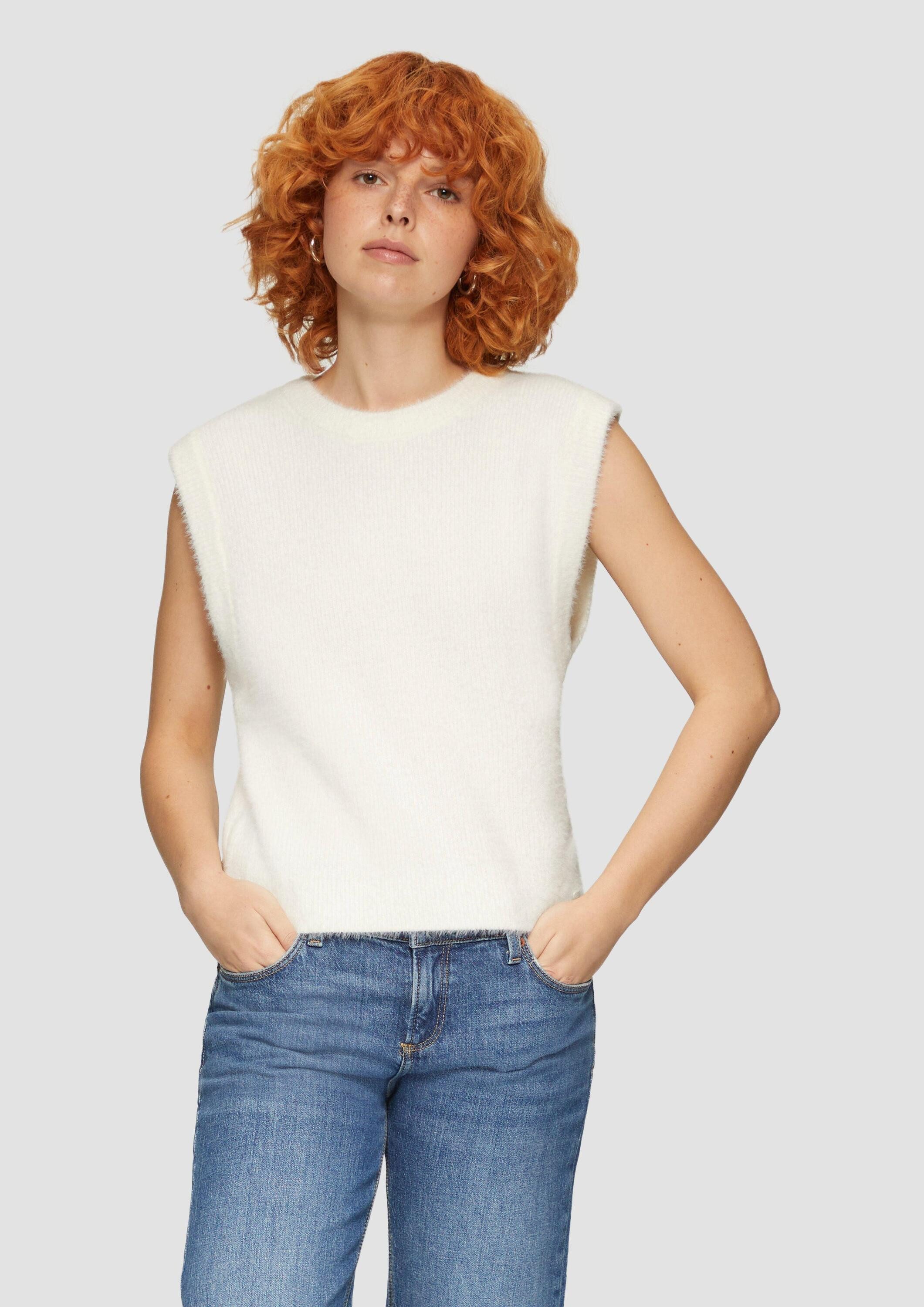 QS Longpullover Strickpullover Weicher Strickpullunder mit Crew Neck günstig online kaufen