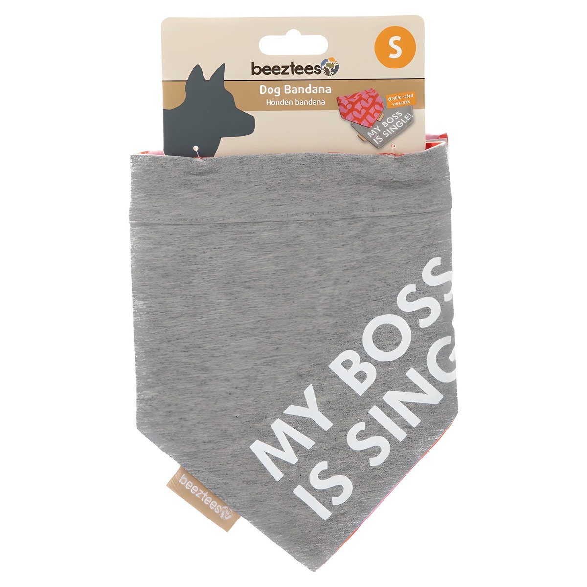 Beeztees Tier-Halstuch Bandana Single Boss grau