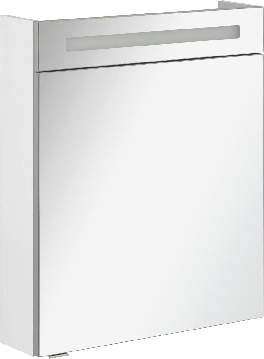 FACKELMANN Spiegelschrank CL 60 - weiß Badmöbel LED-Spiegelschrank, Breite 60 cm, 1 Tür