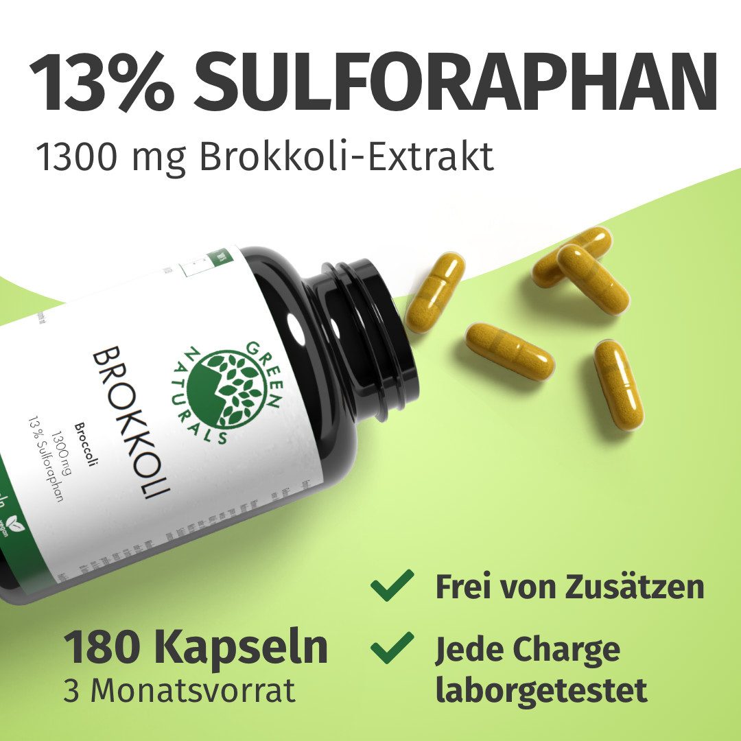 Green Naturals Brokkoli + 13 % Sulforaphan vegan KAP, 121.0 g