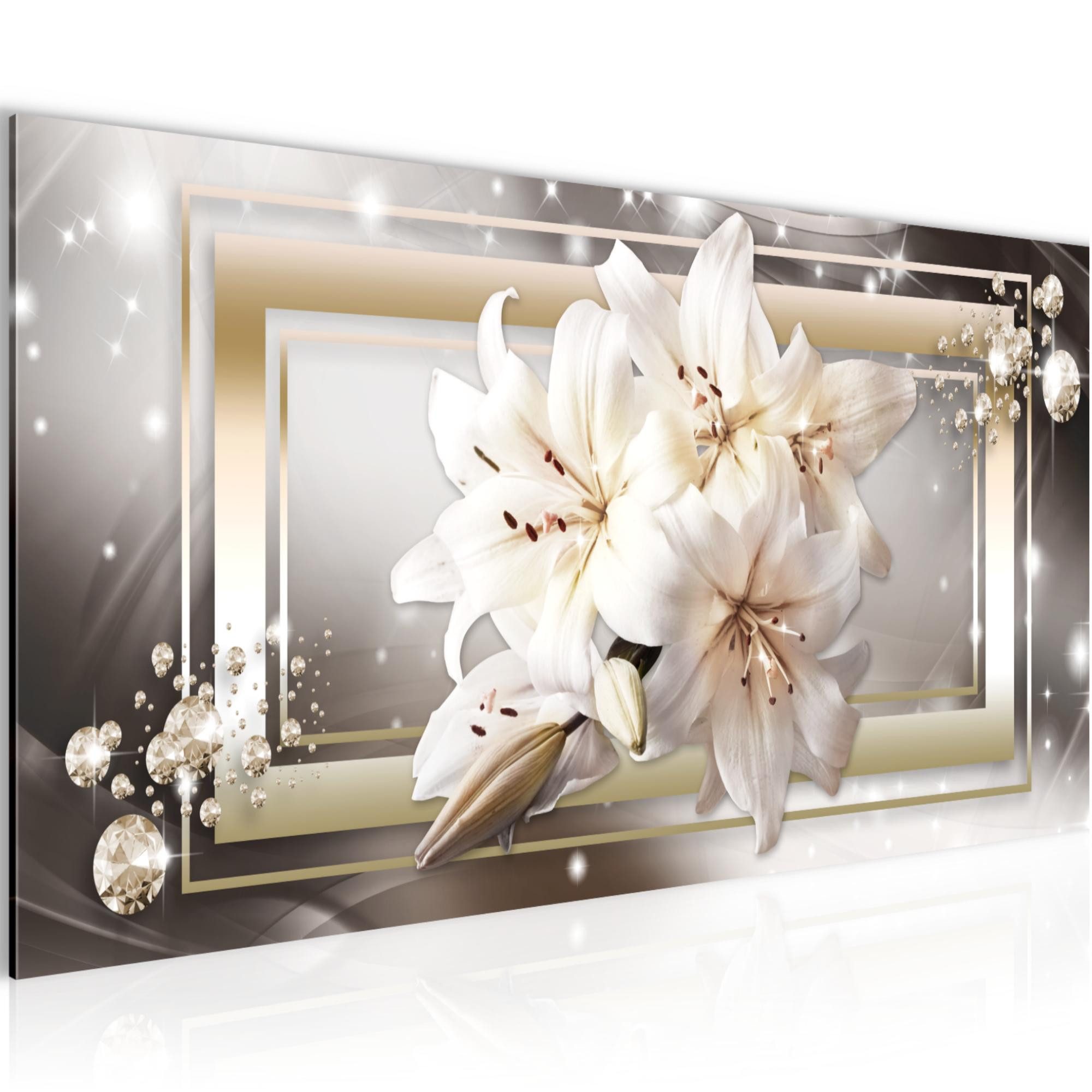 Runa Art Wandbild Wandbild Blumen Bilder XXL Wohnzimmer Schlafzimmer 100 x 40 cm, (1 St)