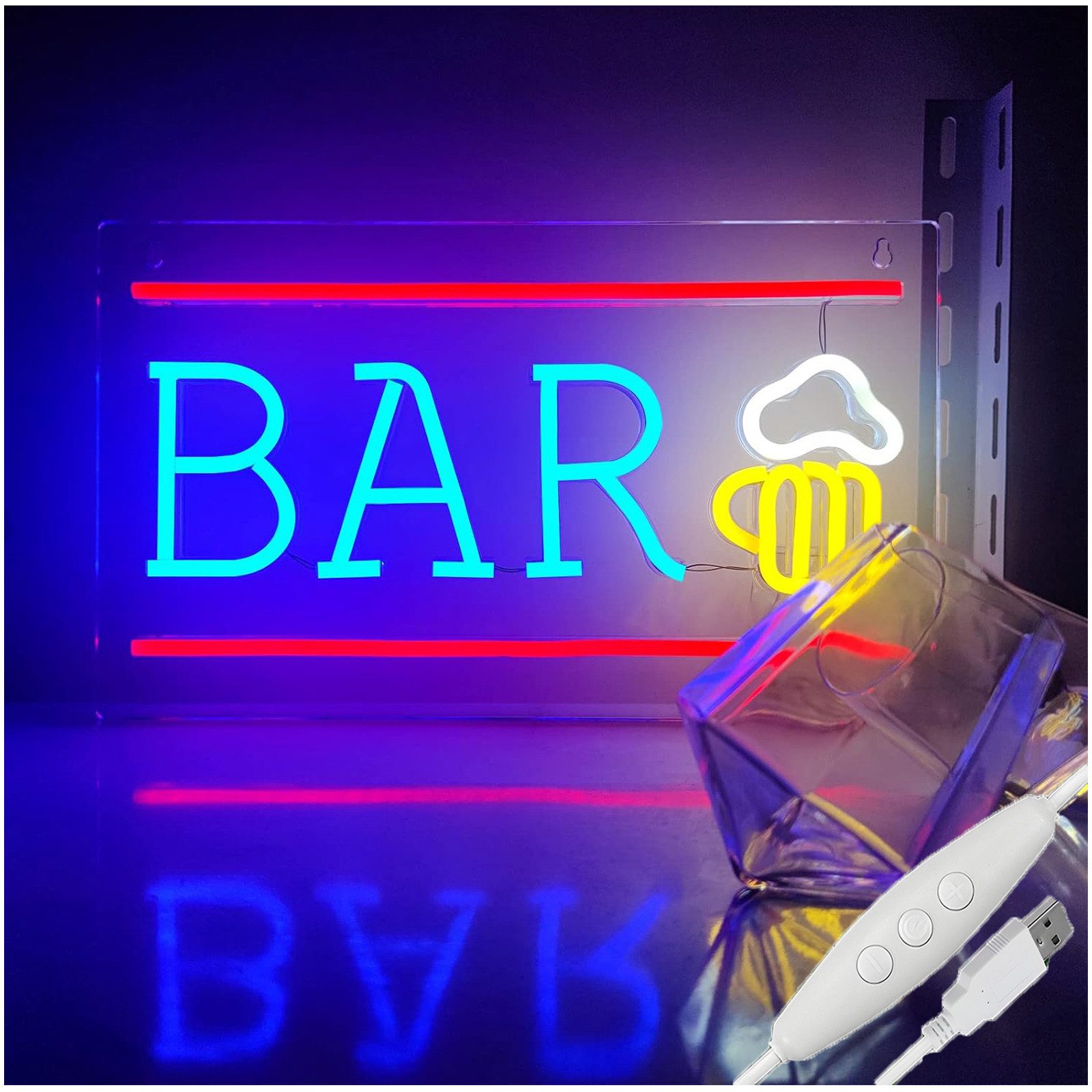 JIBENNEON LED Dekoobjekt LED-Neonschild Bar Leuchtreklame günstig online kaufen