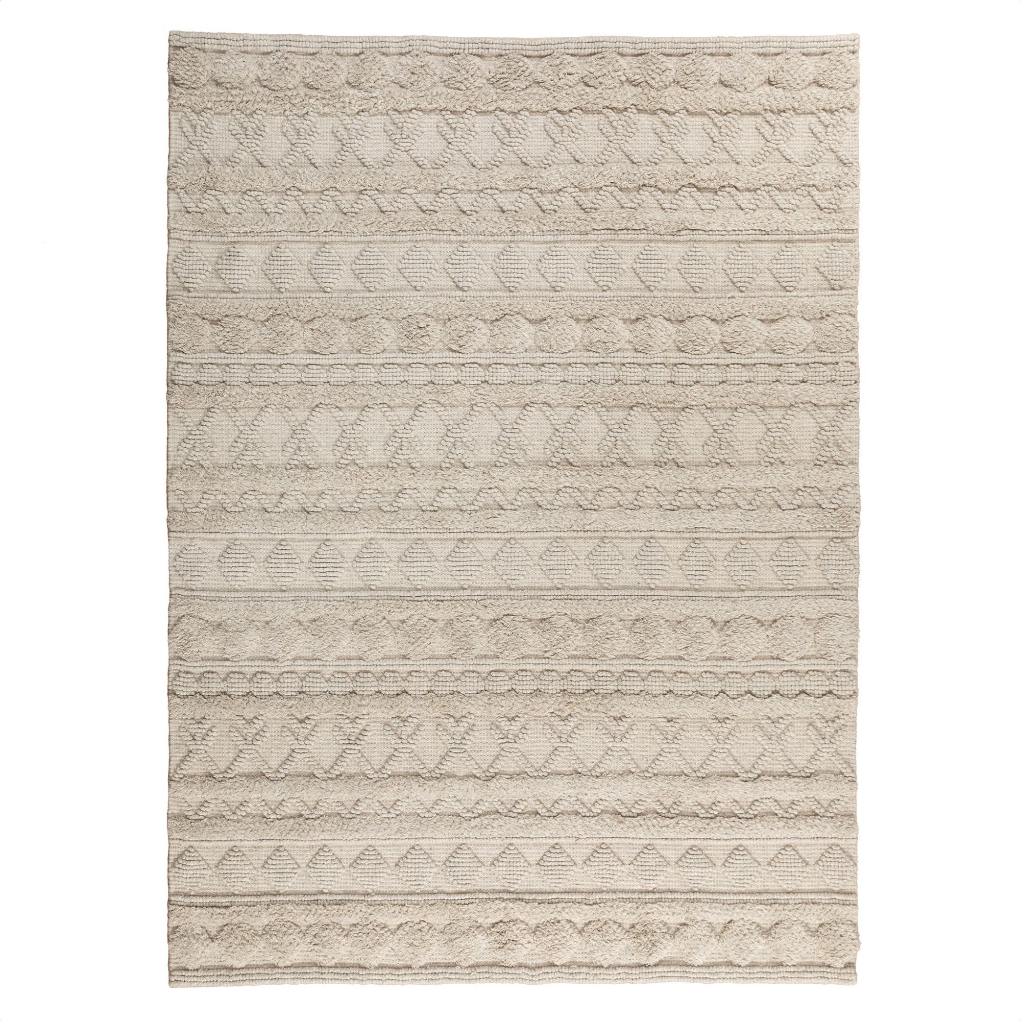 Steffensmeier Wollteppich Havana, Rechteckig, Kurzflor Teppich, Hoch-Tief-S günstig online kaufen