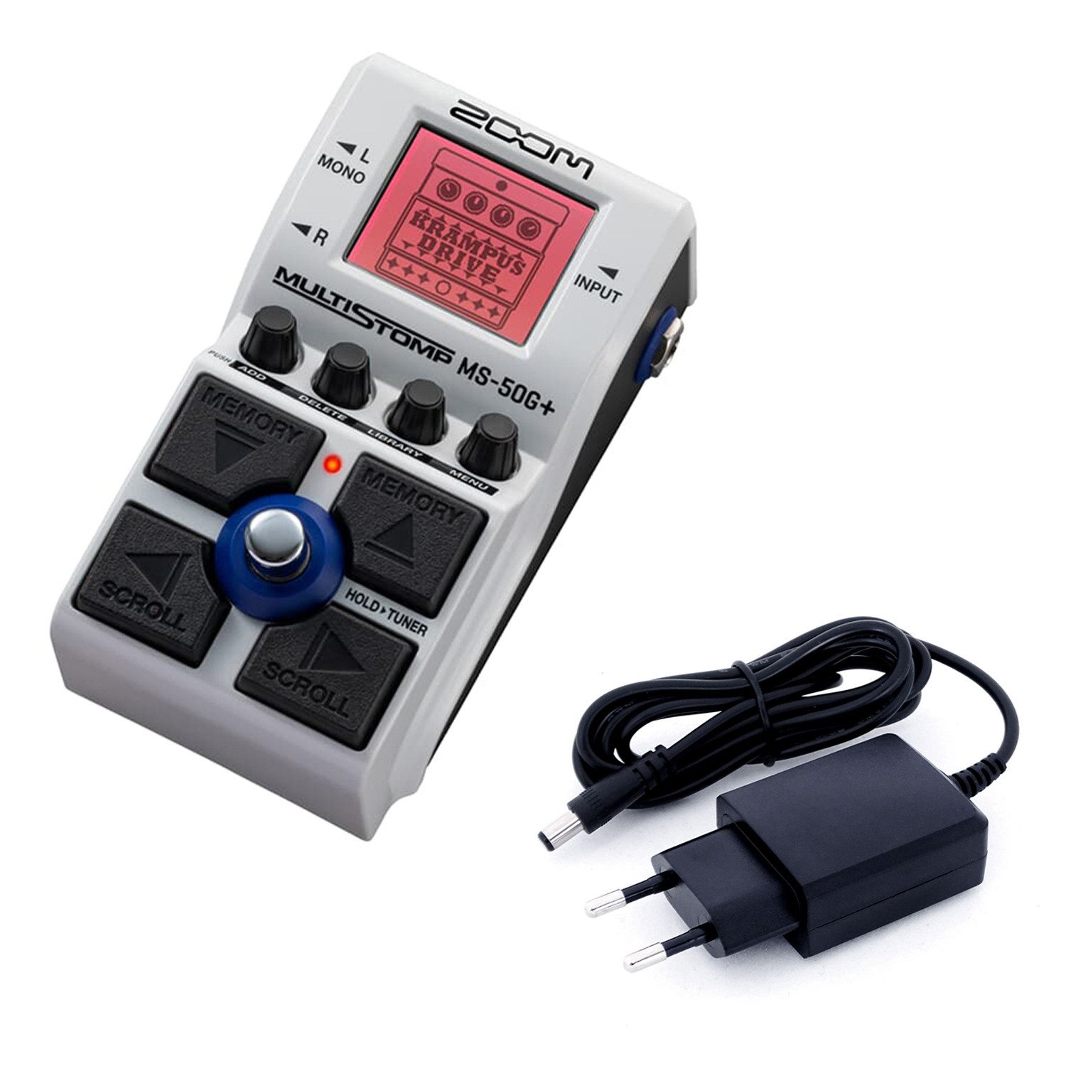 E-Gitarre Zoom Effektgerät MS-50G+ MultiStomp Pedal mit Netzteil