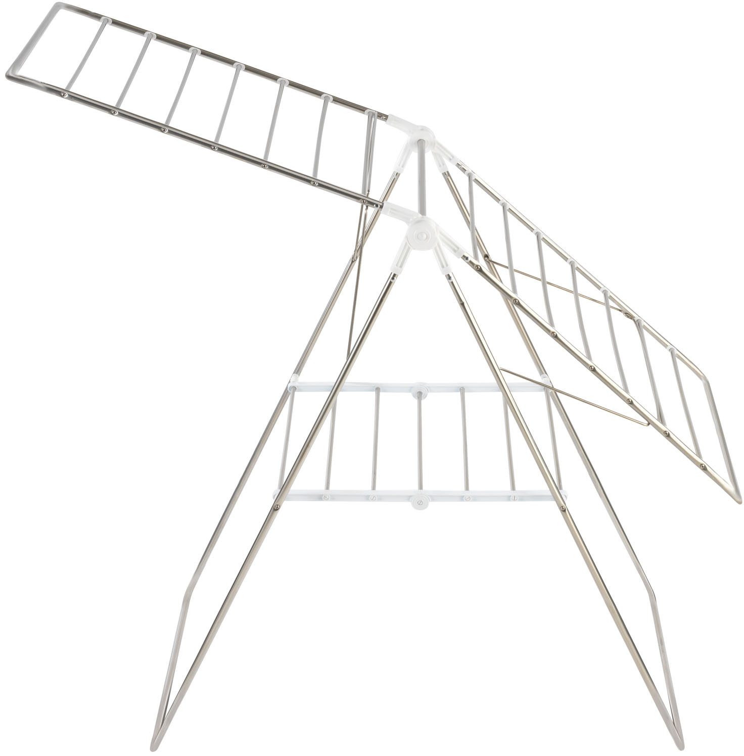 WENKO Wäscheständer Modell Flex, Wäschetrockner mit justierbaren Flügeln, 15 m Trockenlänge, klappbar