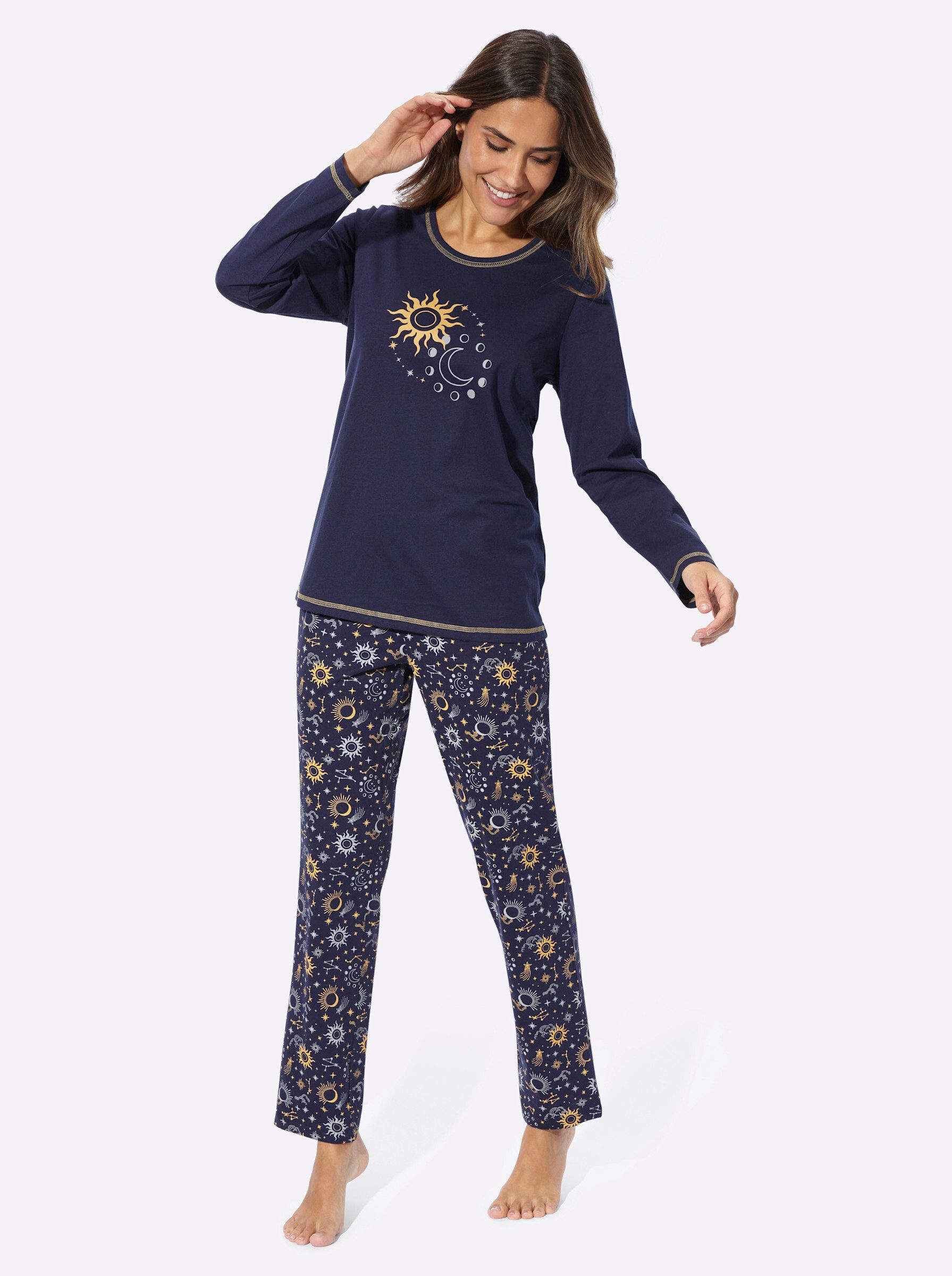 Sieh an! Schlafanzug Schlafanzug Langarm