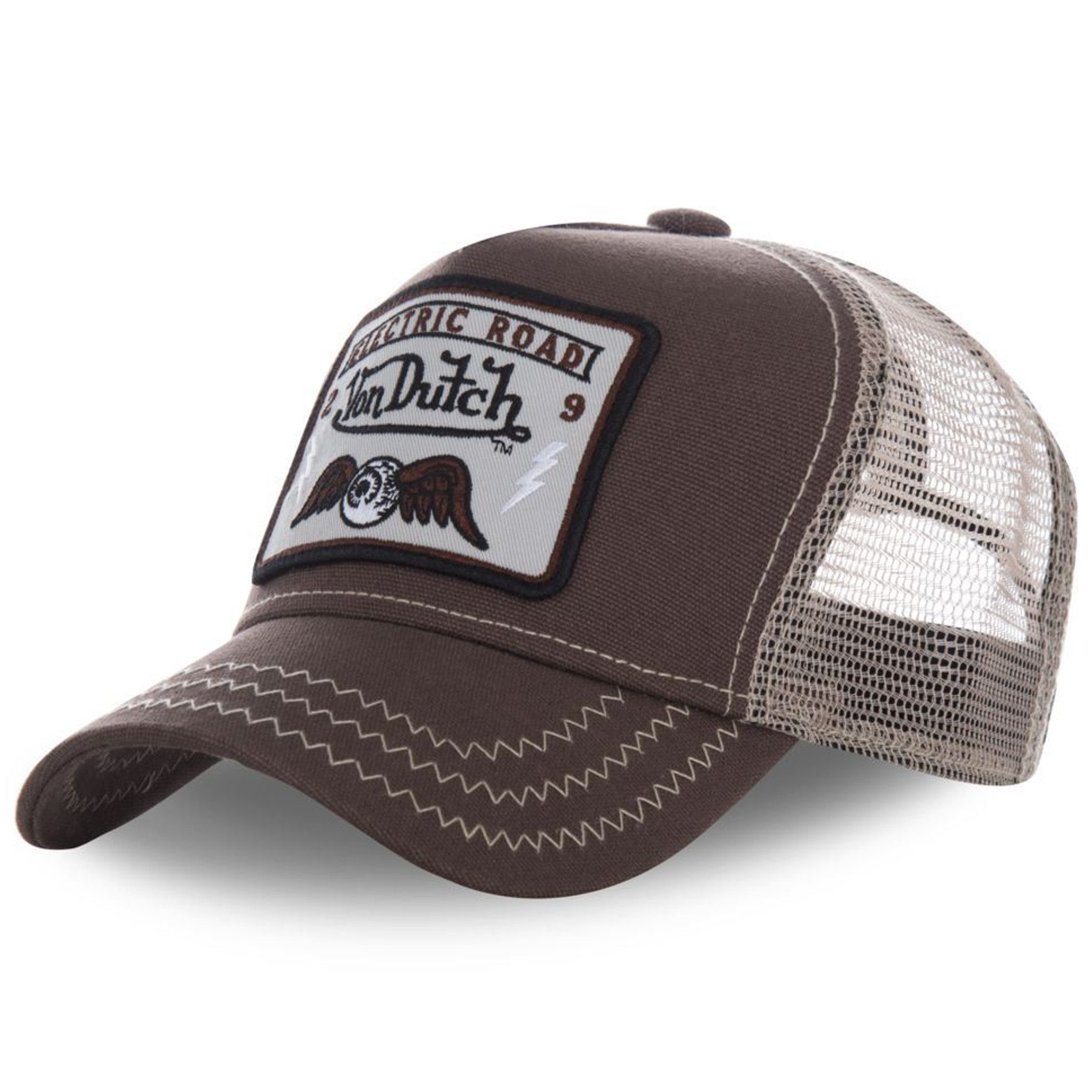 Von Dutch Trucker Cap Von Dutch Originals Trucker Mesh Cap - ELECTRIC ROAD maroon (Basecap, Basecap, Meshcap, Trucker Kappe)