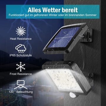 GelldG LED Solarleuchte Solarlampen für Außen, 56 LED Solarleuchte Außen mit Bewegungsmelder
