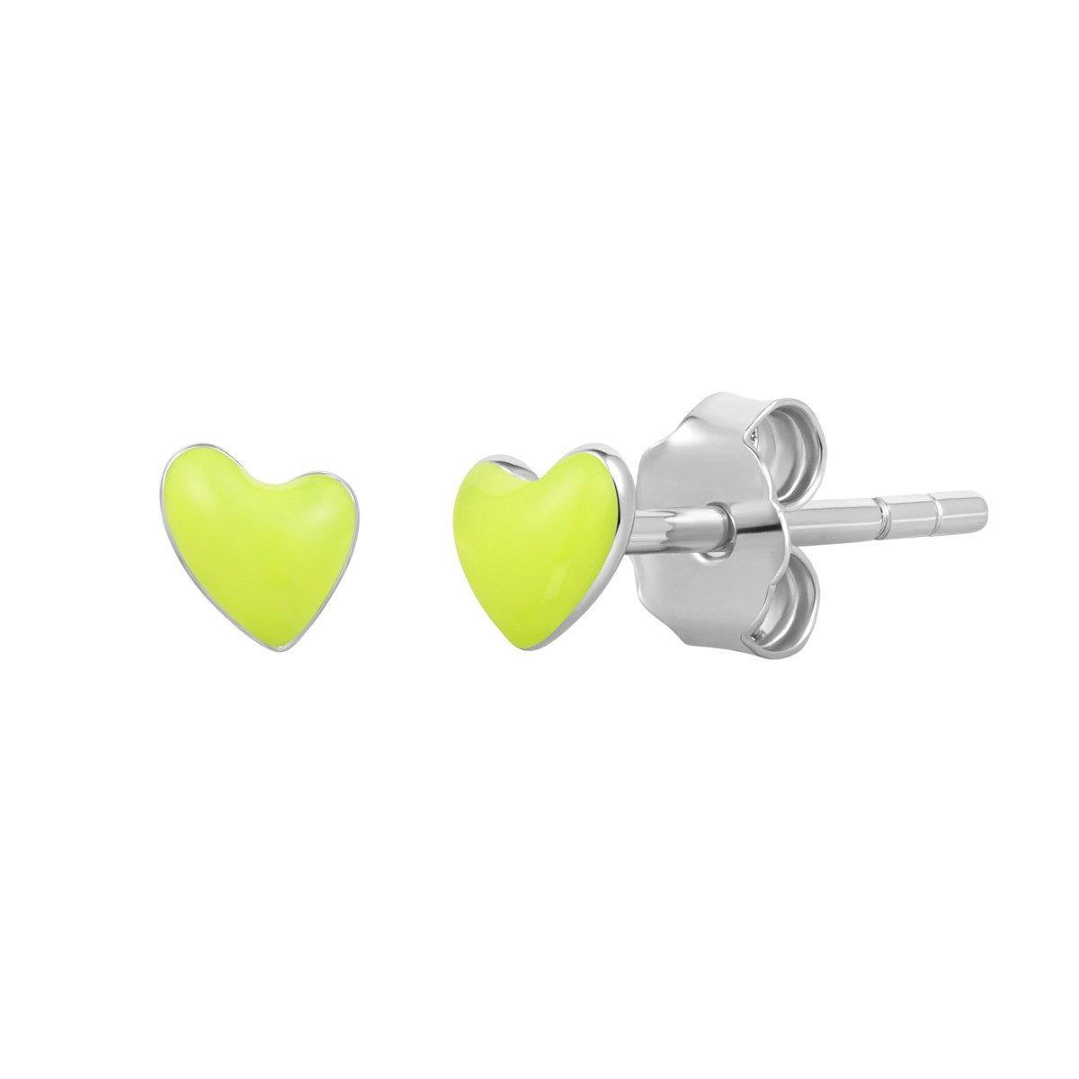 Paar Ohrstecker Herz silber